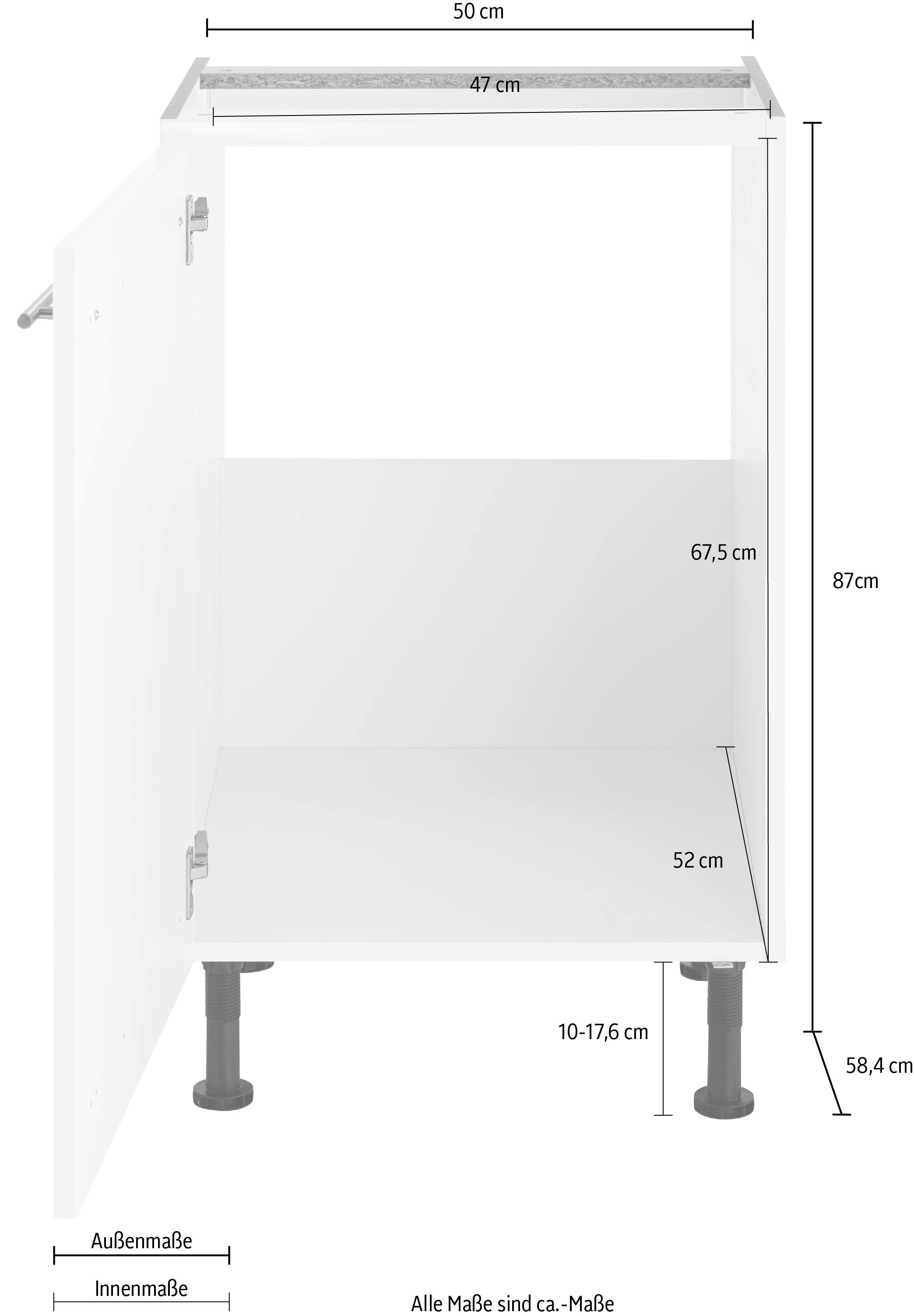 OPTIFIT Spülenschrank »Bern«, 50 cm breit, mit 1 Tür, mit  höhenverstellbaren Füßen, mit Metallgriff bestellen im OTTO Online Shop