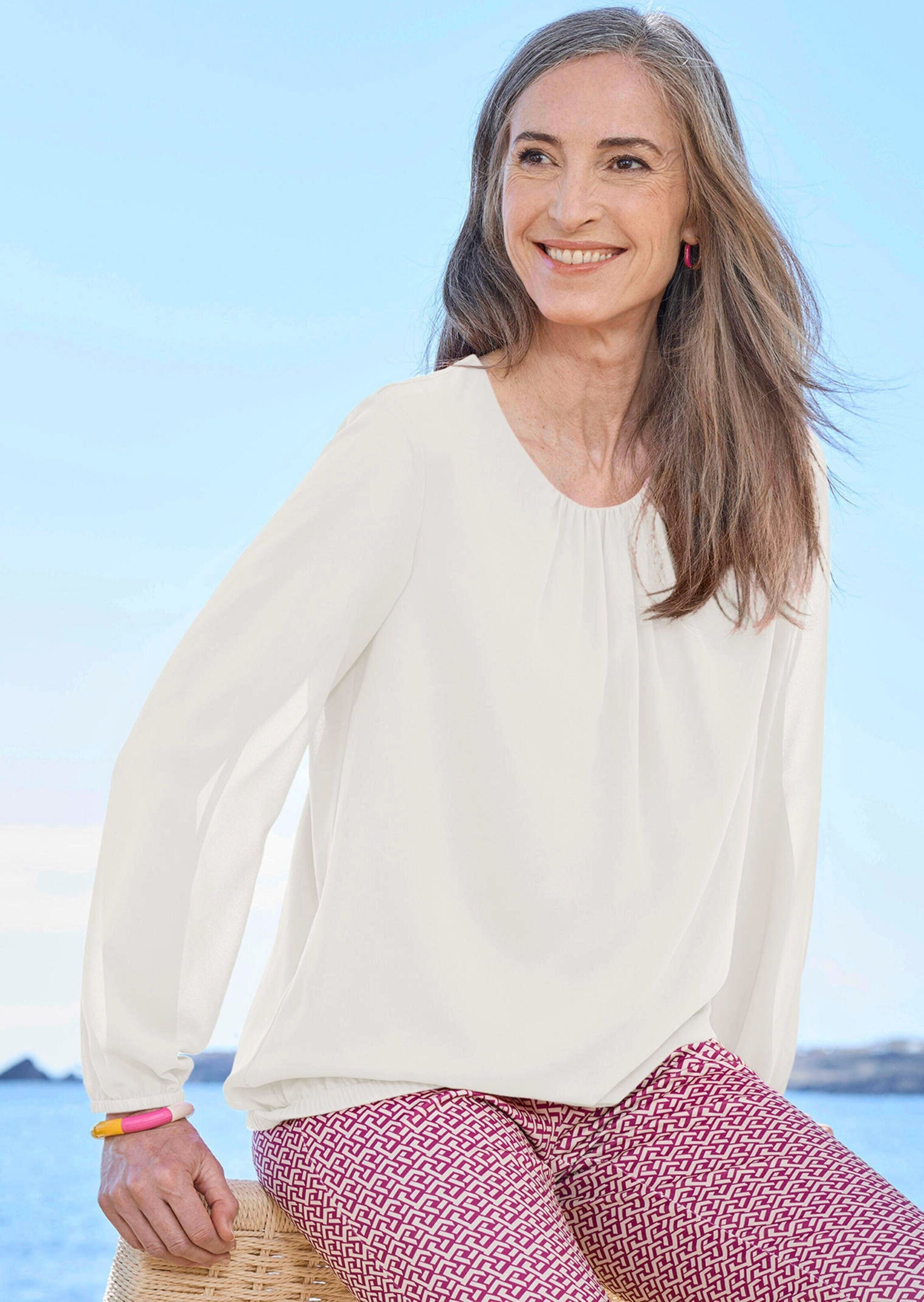 GOLDNER Klassische Bluse »Elegante Bluse aus Chiffon«