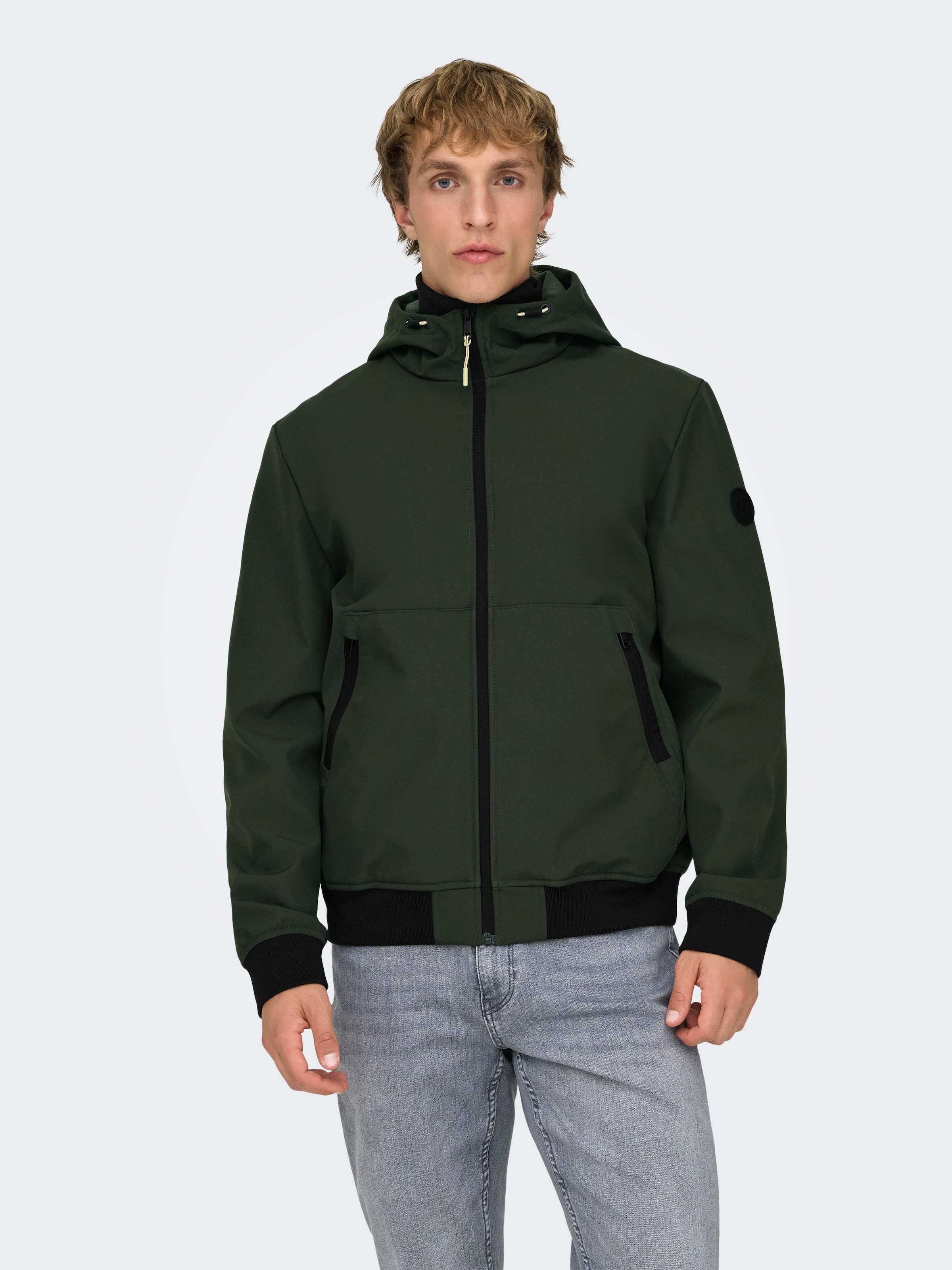 ONLY & SONS Softshelljacke »ONSBOWIE SOFTSHELL BOMBER NOOS« mit Kapuze