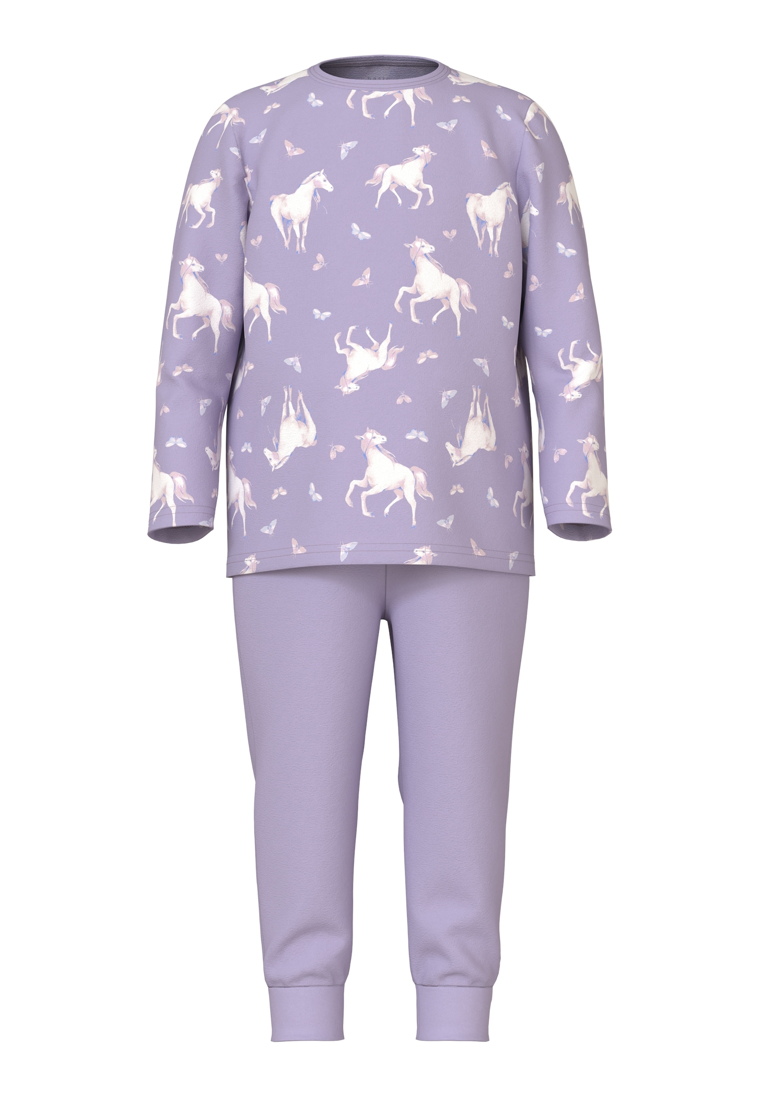 Name It Schlafanzug »NMFNIGHTSET PASTEL LILAC HORSE NOOS«, (Set, 2 tlg.)
