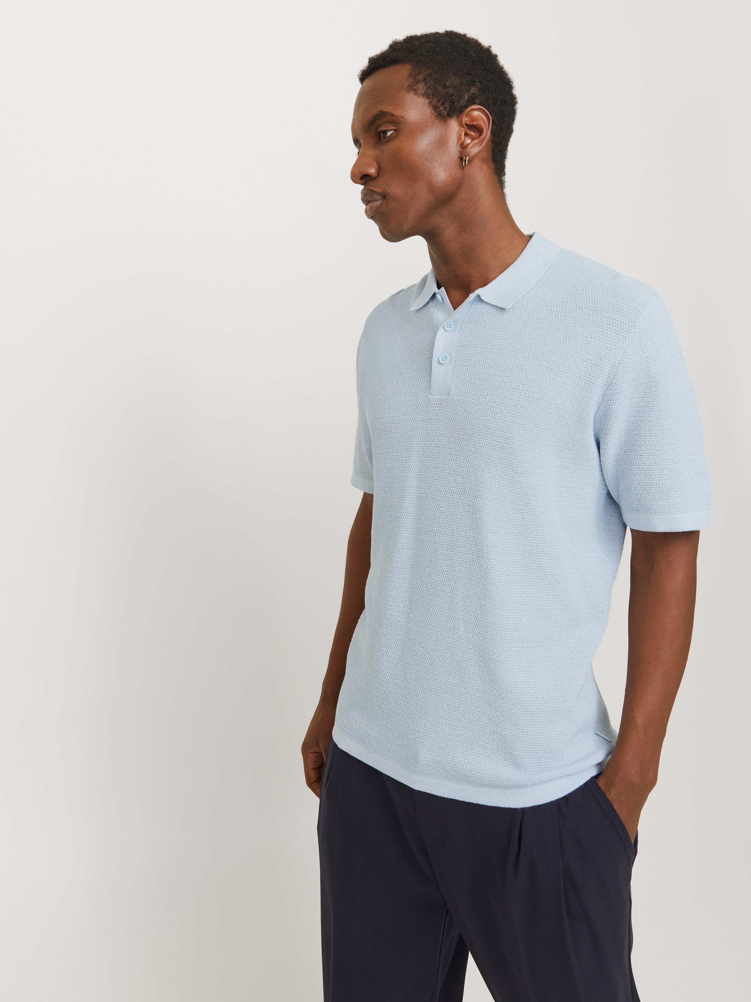 Jack & Jones Kurzarmpullover »JJEGEORGE KNIT POLO SS SN«, mit Polo Kragen
