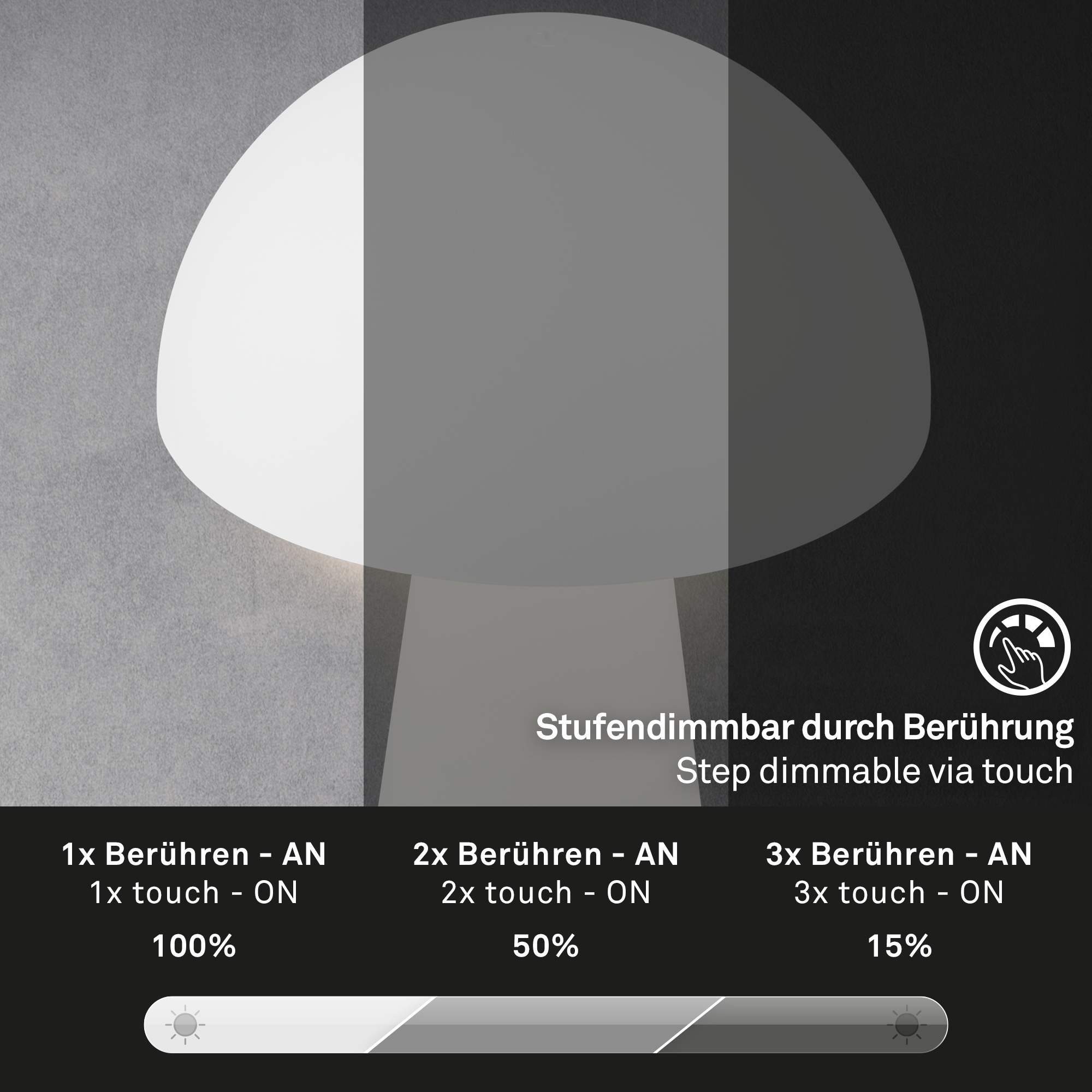 Briloner Leuchten Tischleuchte »Tischleuchte FUNGO«
