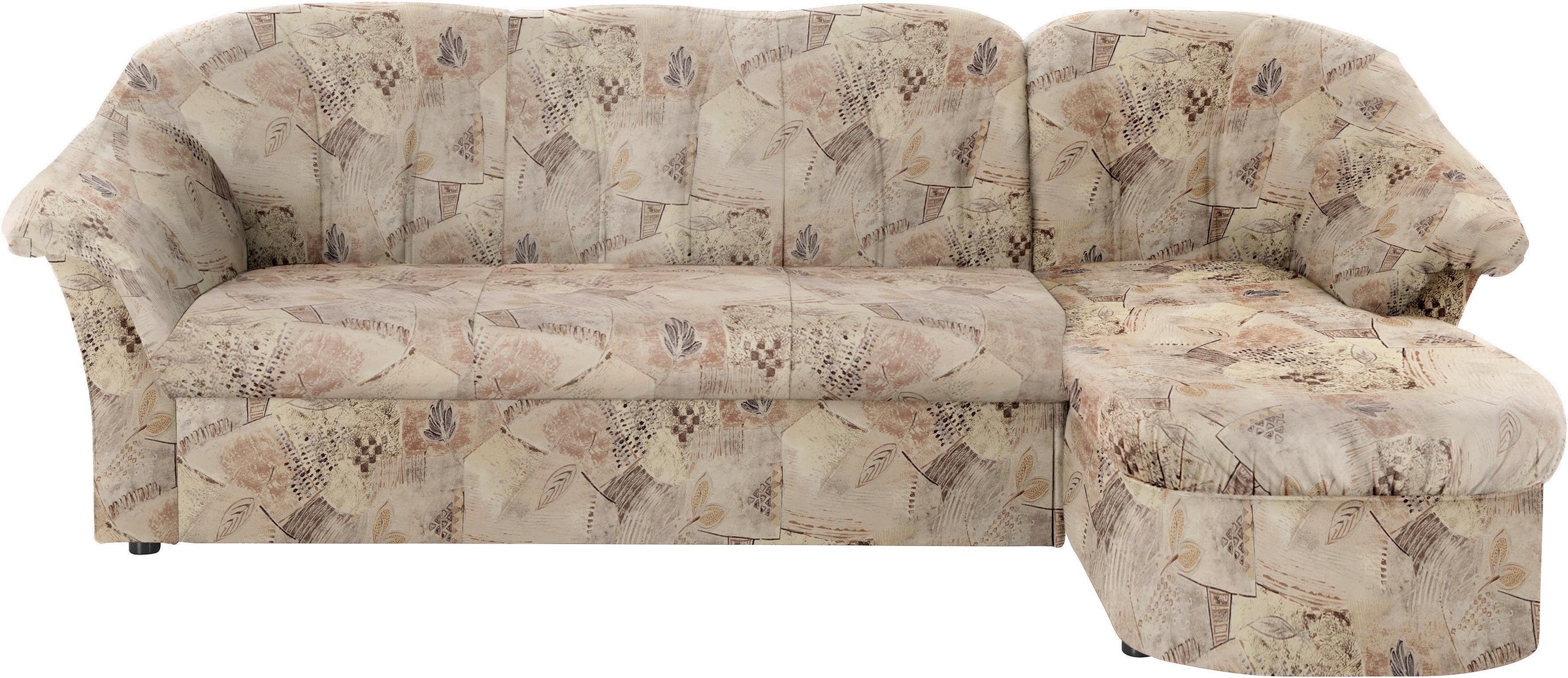 DOMO collection Ecksofa »Pegnitz, elegante Rückensteppung, kompakte Stellmaße 238/141cm, L-Form«, wahlweise mit Bettfunktion