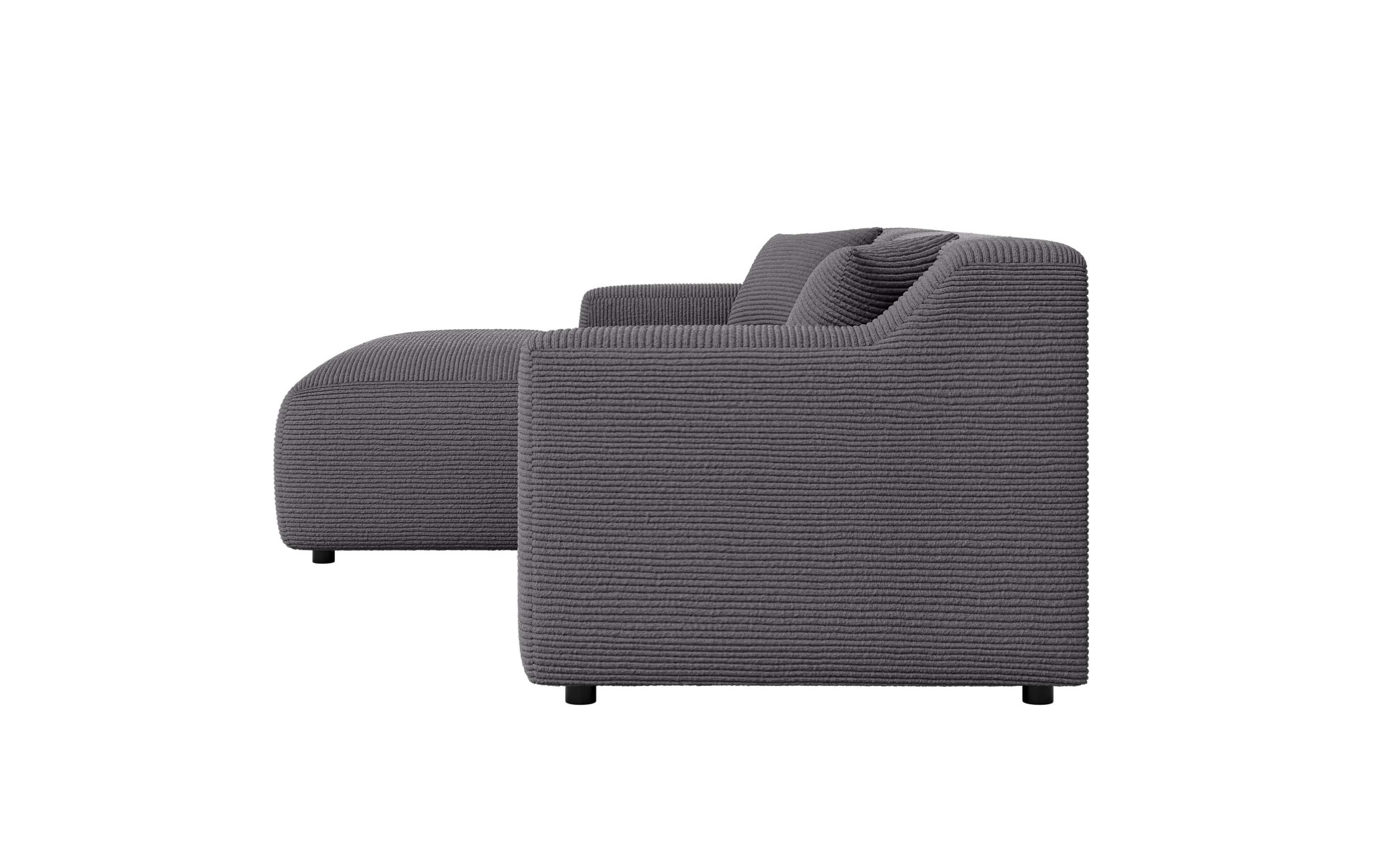 Home affaire Ecksofa »LILLIANA Designsofa, L-Form mit Recamiere rechts/links bestellbar« L-Form mit Wellenunterfederung, Maße B/T/H: 256/160/76 cm