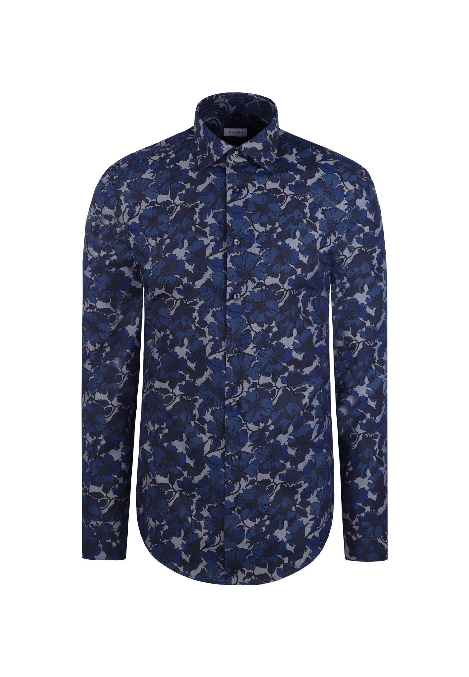 seidensticker Businesshemd »Schwarze Rose« Shaped 1/1 Kentkragen Druck