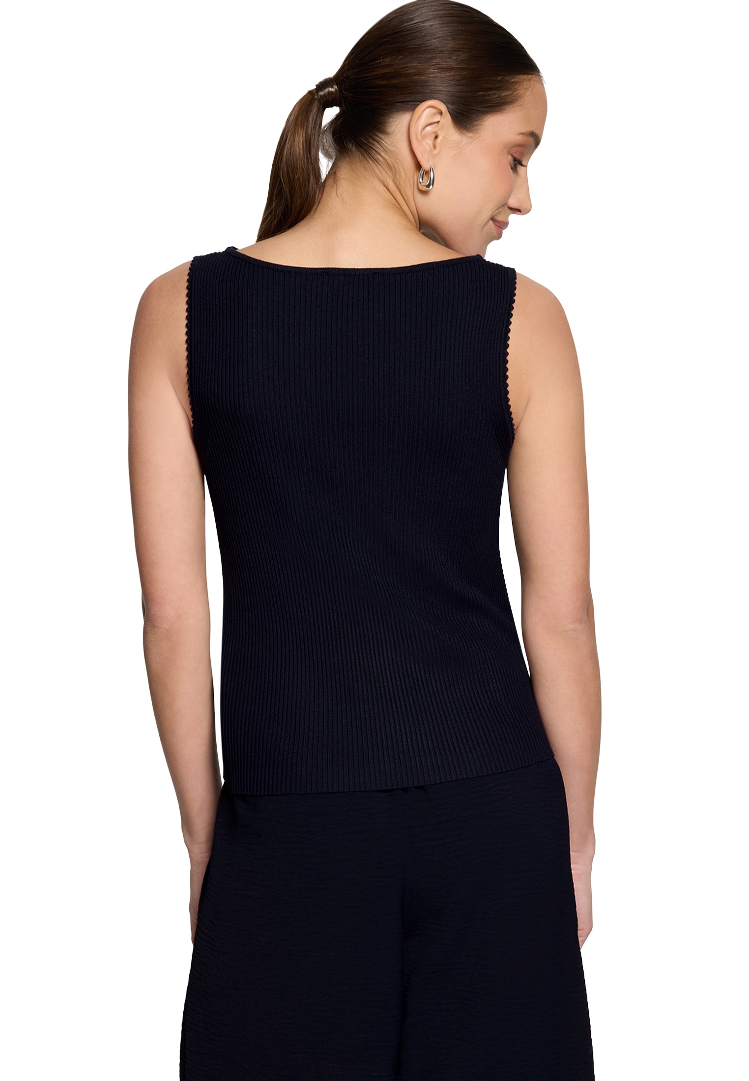 Zero Kurzarmpullover »Strick-Top ohne Arm«