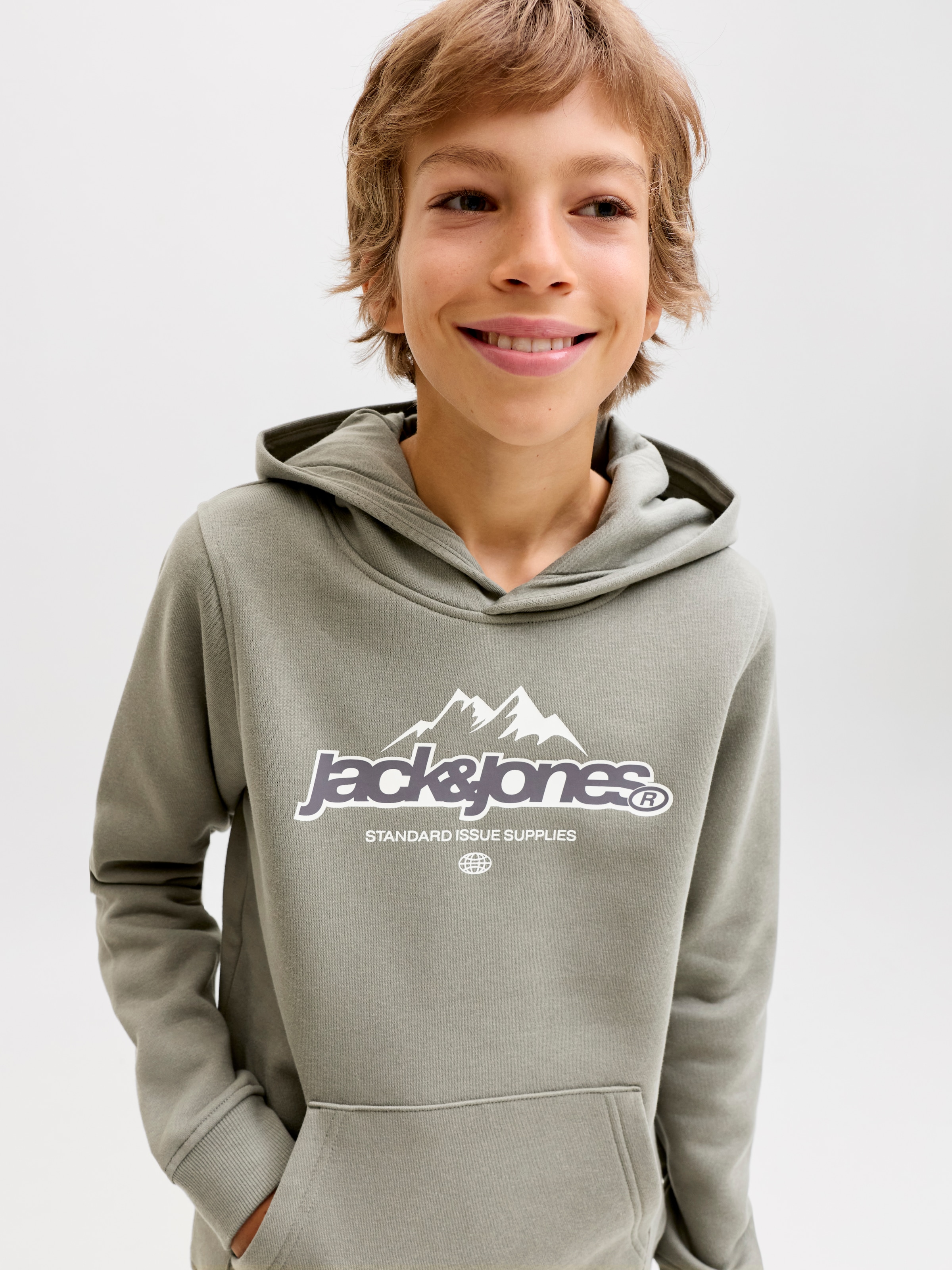 Jack & Jones Junior Kapuzensweatshirt »JCOFLARE FRONT SWEAT HOOD FST JNR«
