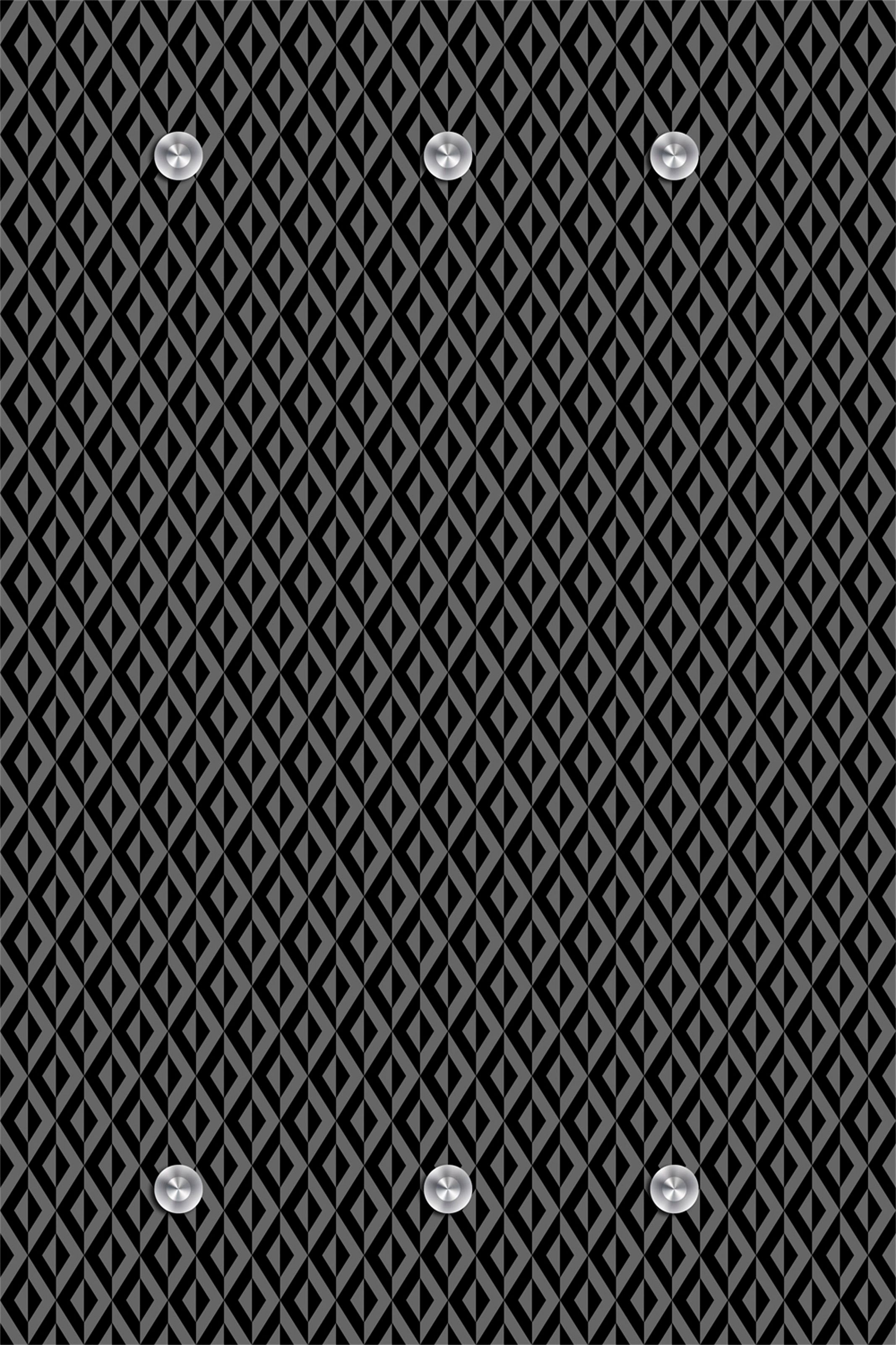 Queence Garderobenleiste »Muster« mit 6 Haken in schwarz, Größe B/H/T: 80 cm x 120 cm x 5 cm