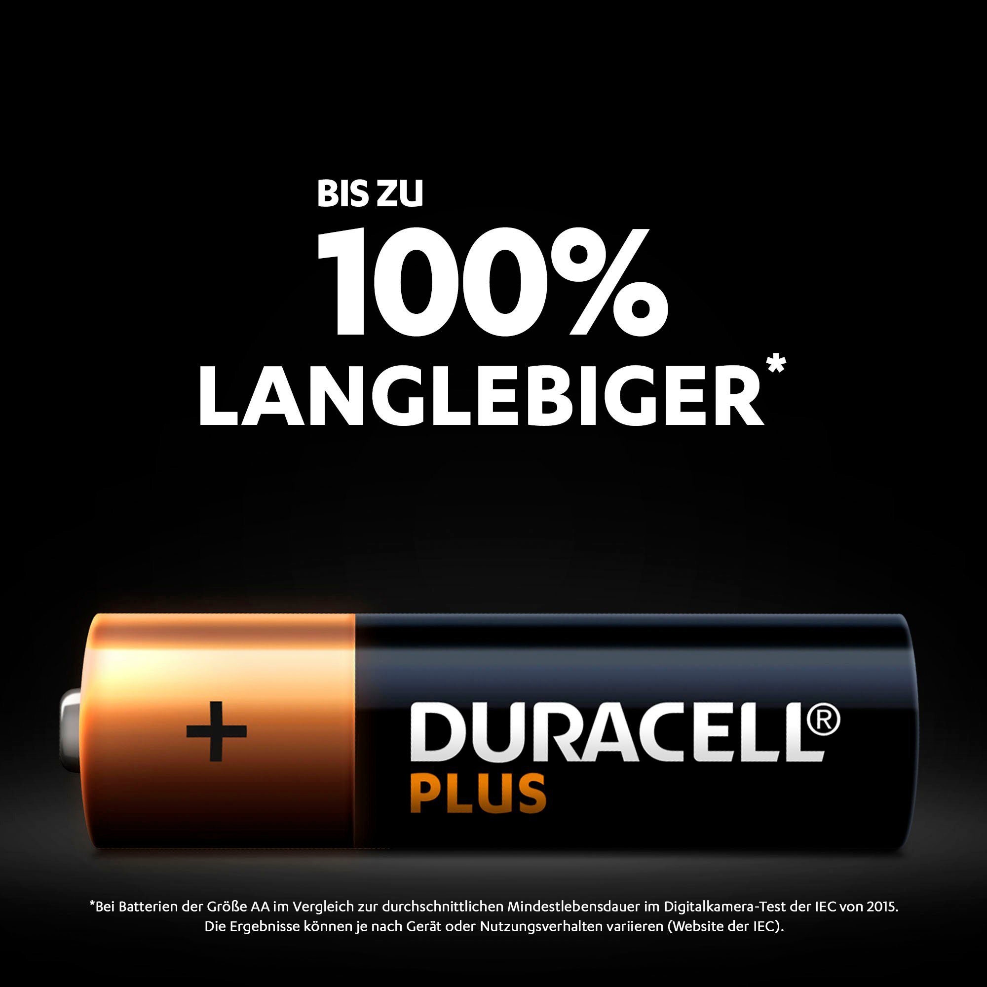 Duracell Batterie »20+ 20 Pack: 20x Mignon/AA/LR06 + 20x Micro/AAA/LR03«, LR03, 1,5 V, (Spar-Set, 40 St., Alkaline Batterie, 40 Stück), 1,5V