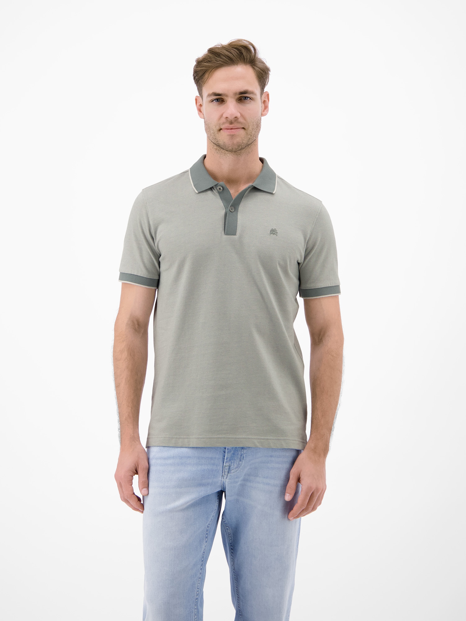 LERROS Poloshirt »Poloshirt in 2-Tone-Optik«