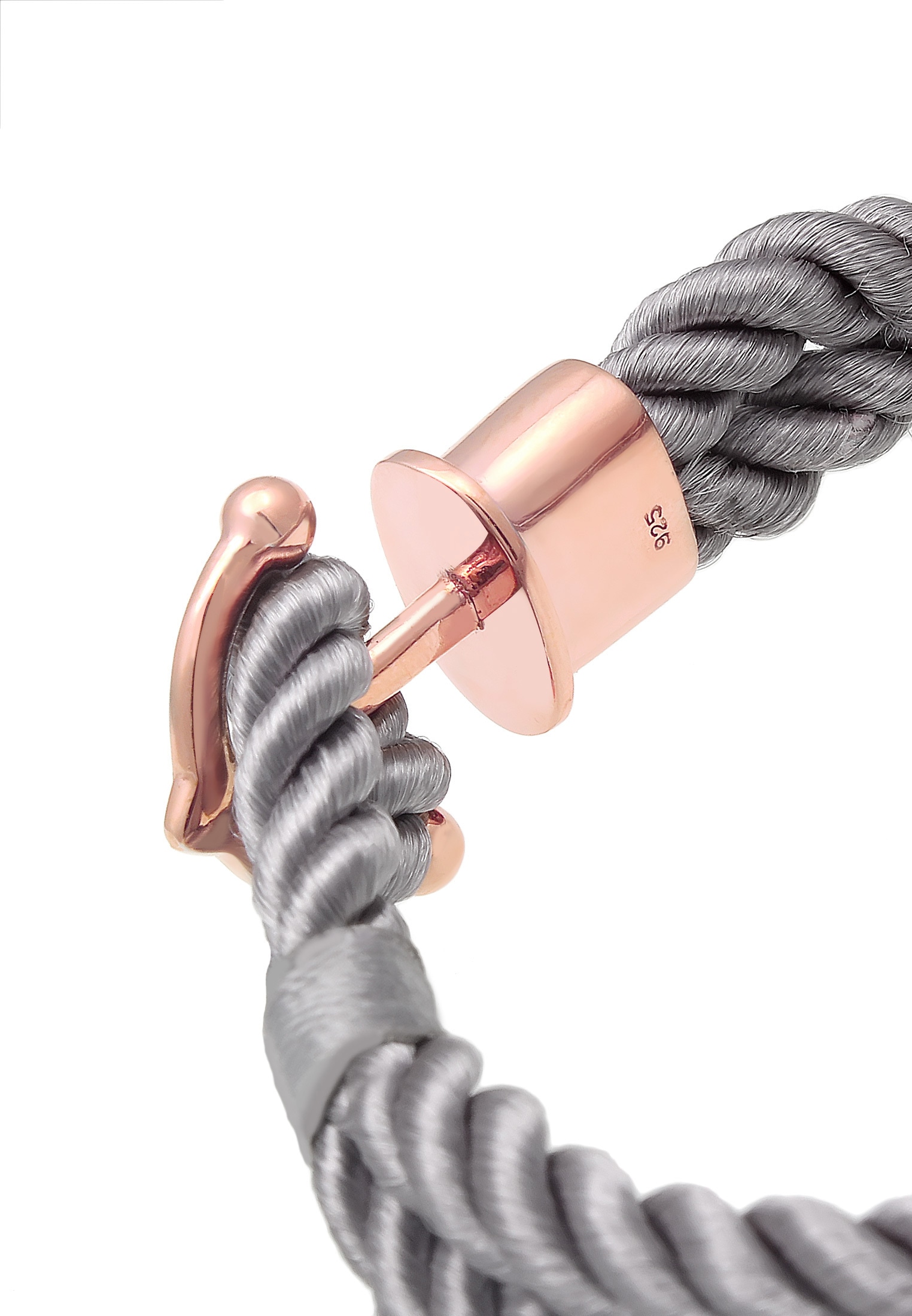 Nenalina Armkette »Armband Anker Maritim Nylon Bändchen 925er Silber rosé«