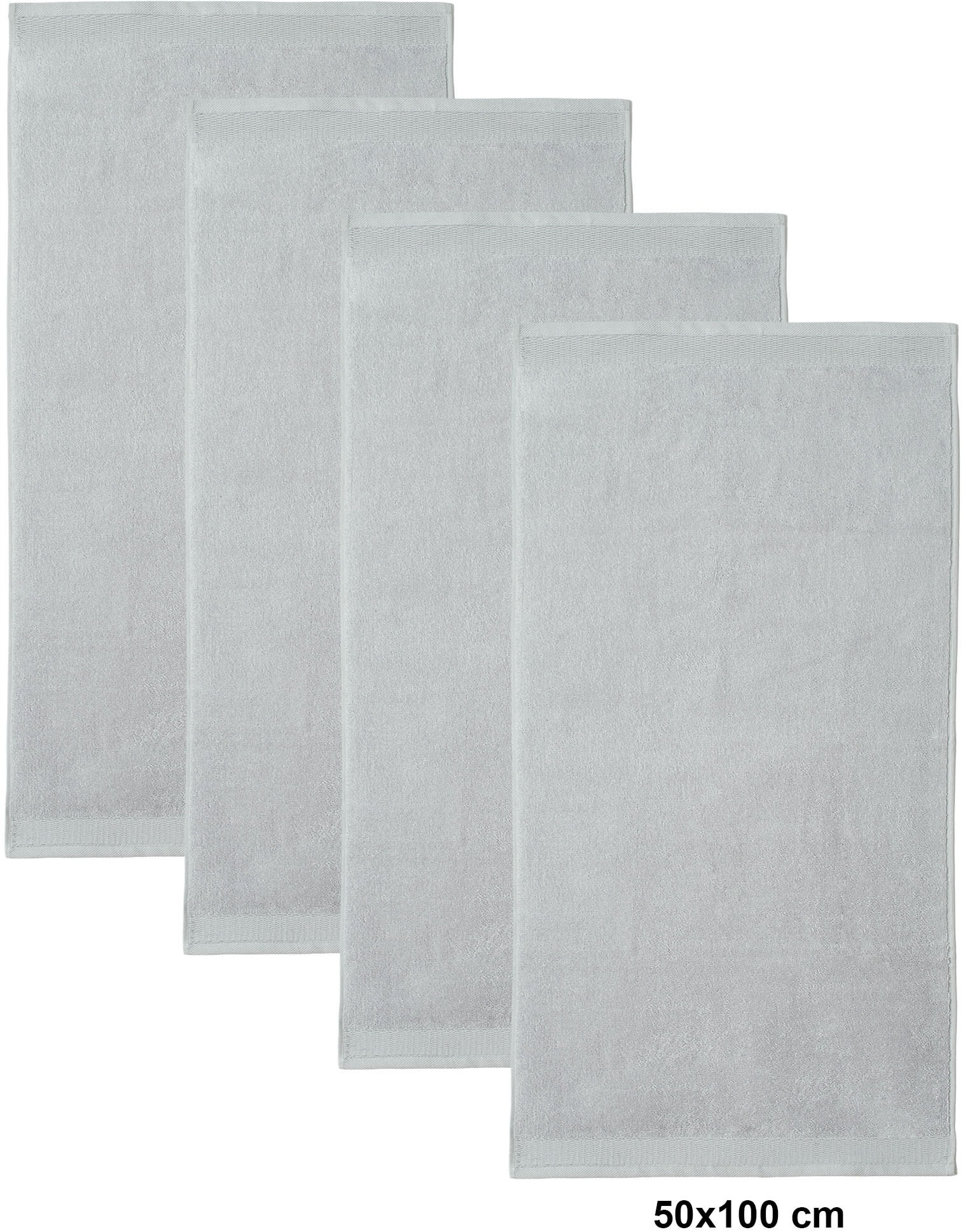 OTTO home Handtücher »Fenya, flauschig und weich, 550gr/m²«, (4 St., 4x 50x100cm), Premium Handtücher mit Bordüre, Handtuch-Set, 100% Baumwolle