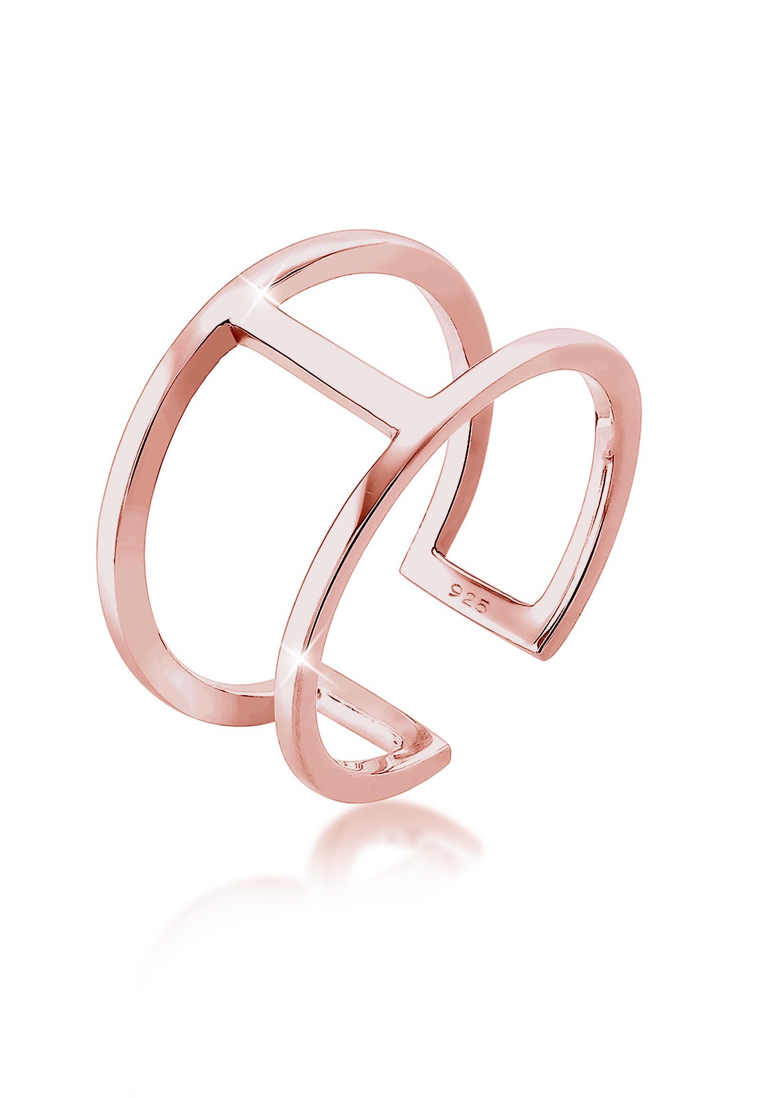 Elli Fingerring »Silberring Offen Geo Trend 925 Silber«