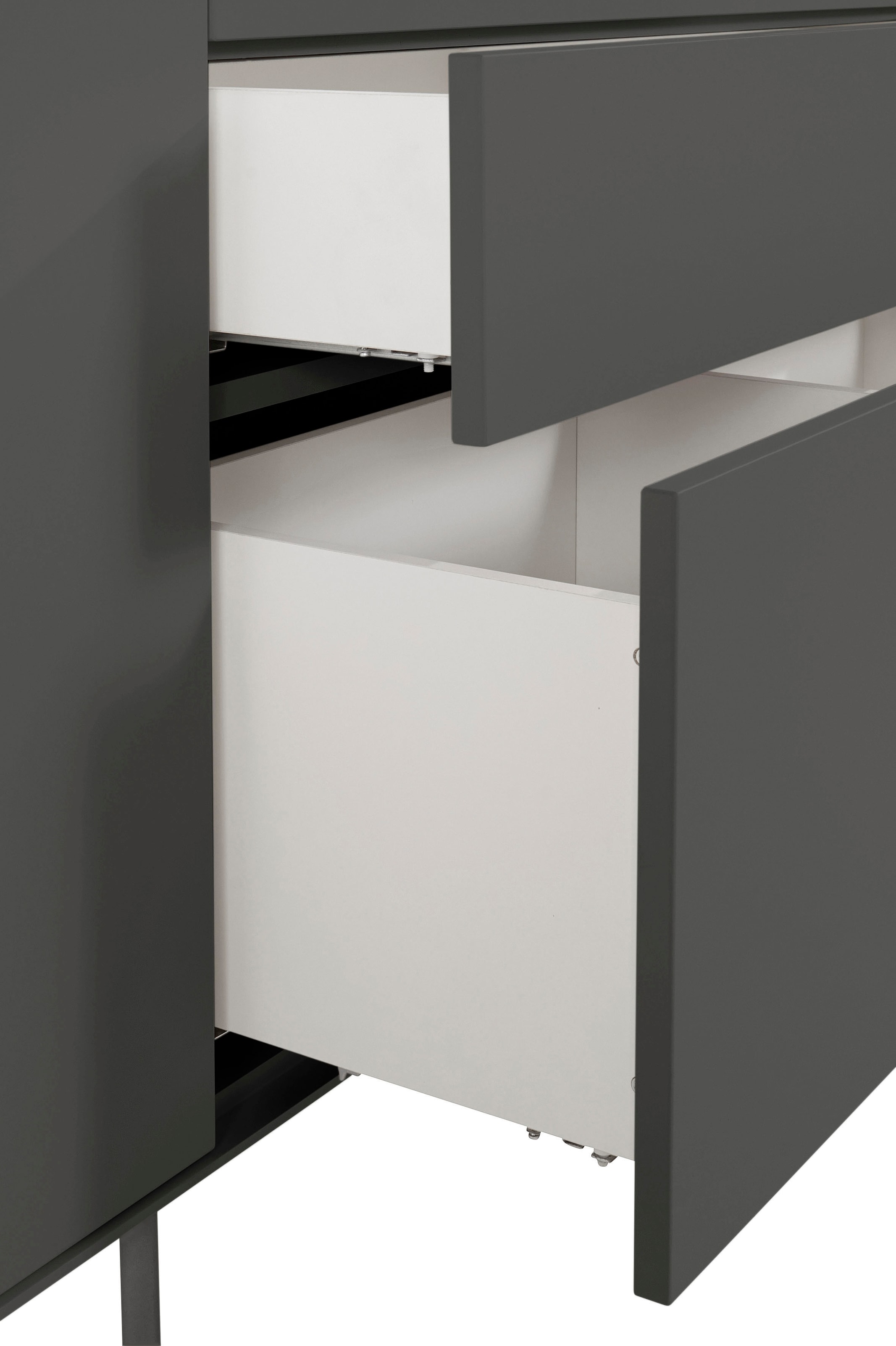 LeGer Home by Lena Gercke Sideboard »Essentials«, (2 St.), Breite: 279cm, MDF lackiert, Push-to-open-Funktion