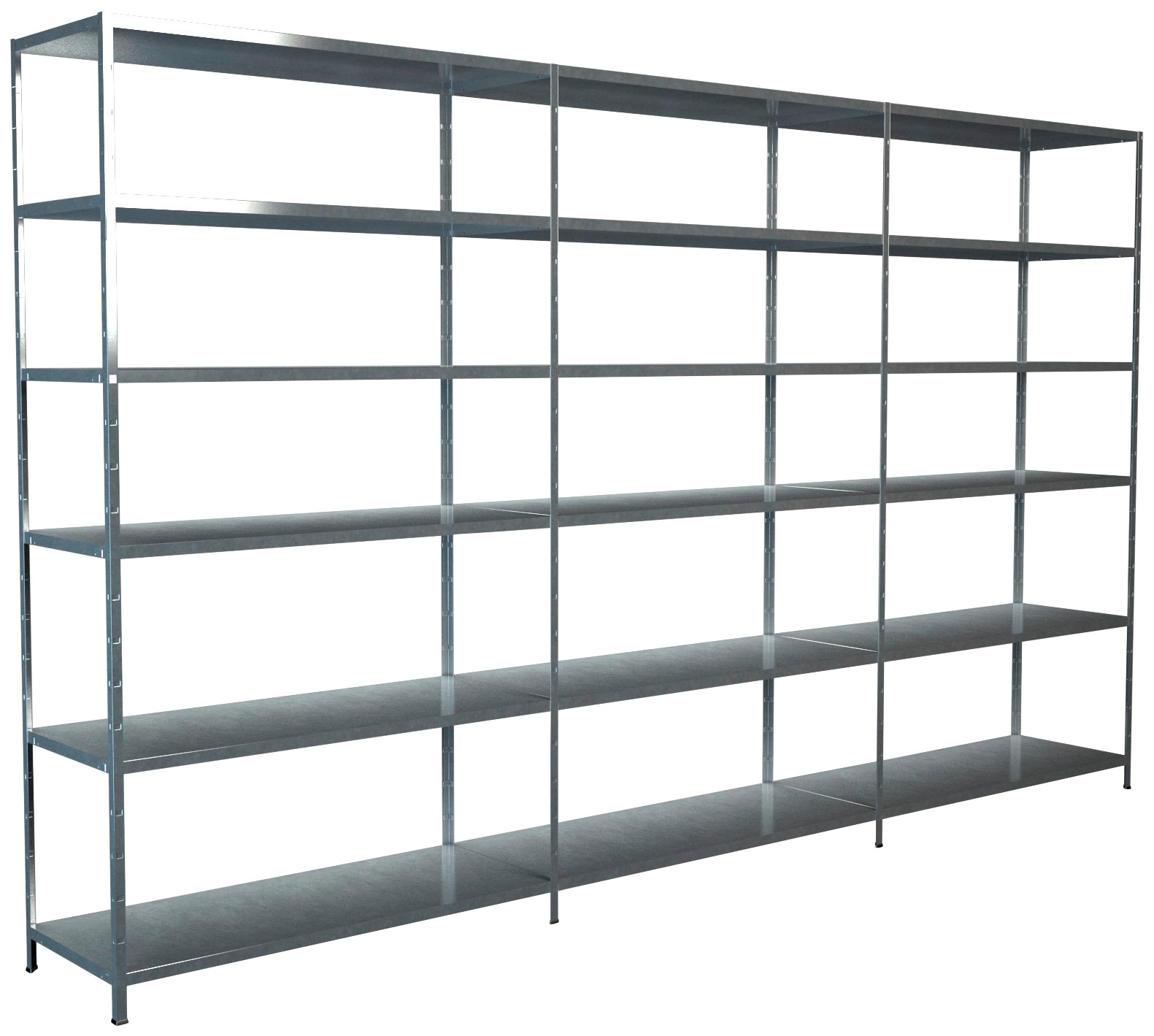 SCHULTE Regalwelt Steckregal »Stecksystem Grund- und 2x Anbauregale«, Metall verzinkt, 2300x2800x500 mm, 18 Böden