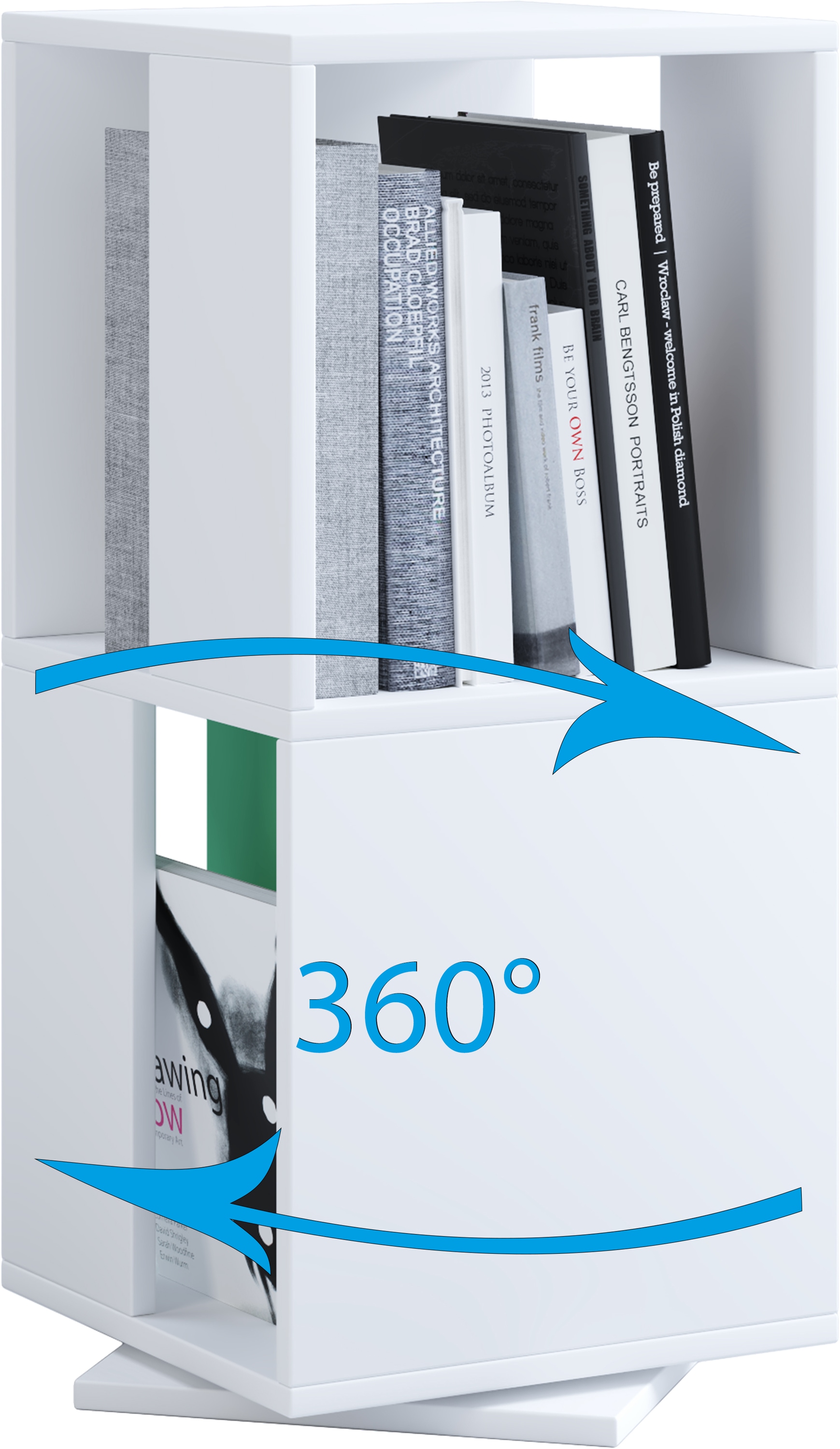 VCM Bücherregal »Holz Regal Büroregal Aktenregal drehbar Stifta L«