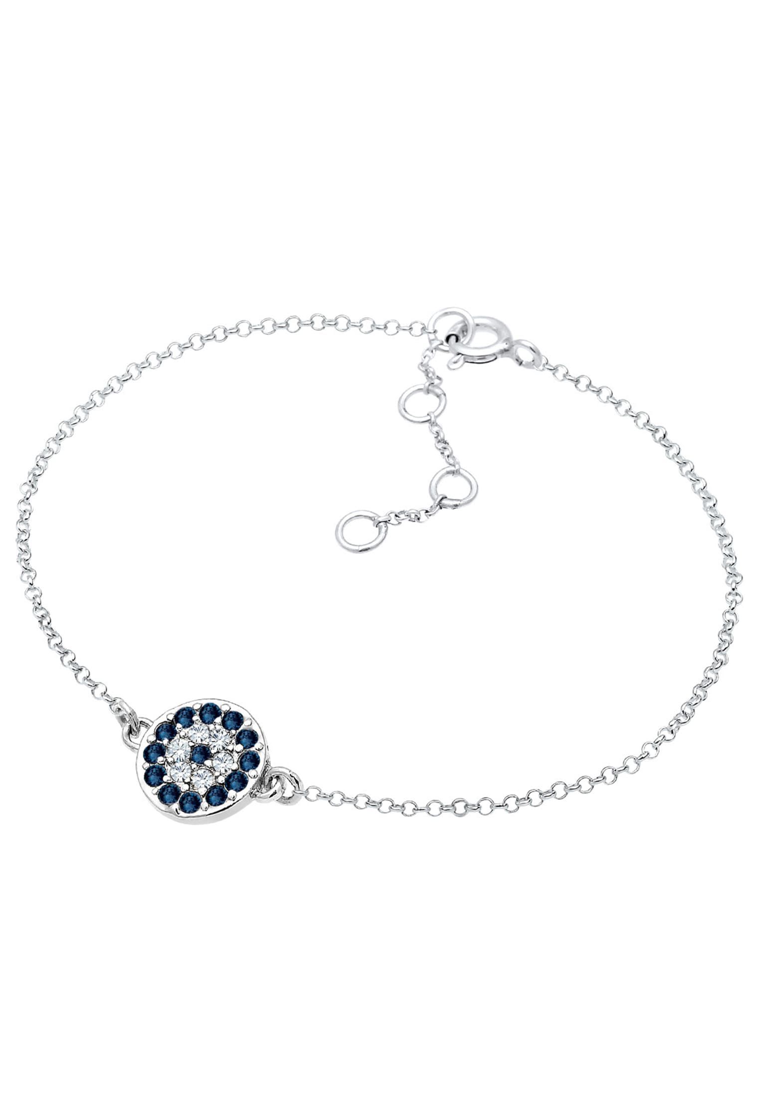 Elli Armkette »Armband Blüte Kreis Silbert, mit Kristallen von Swarovski®«