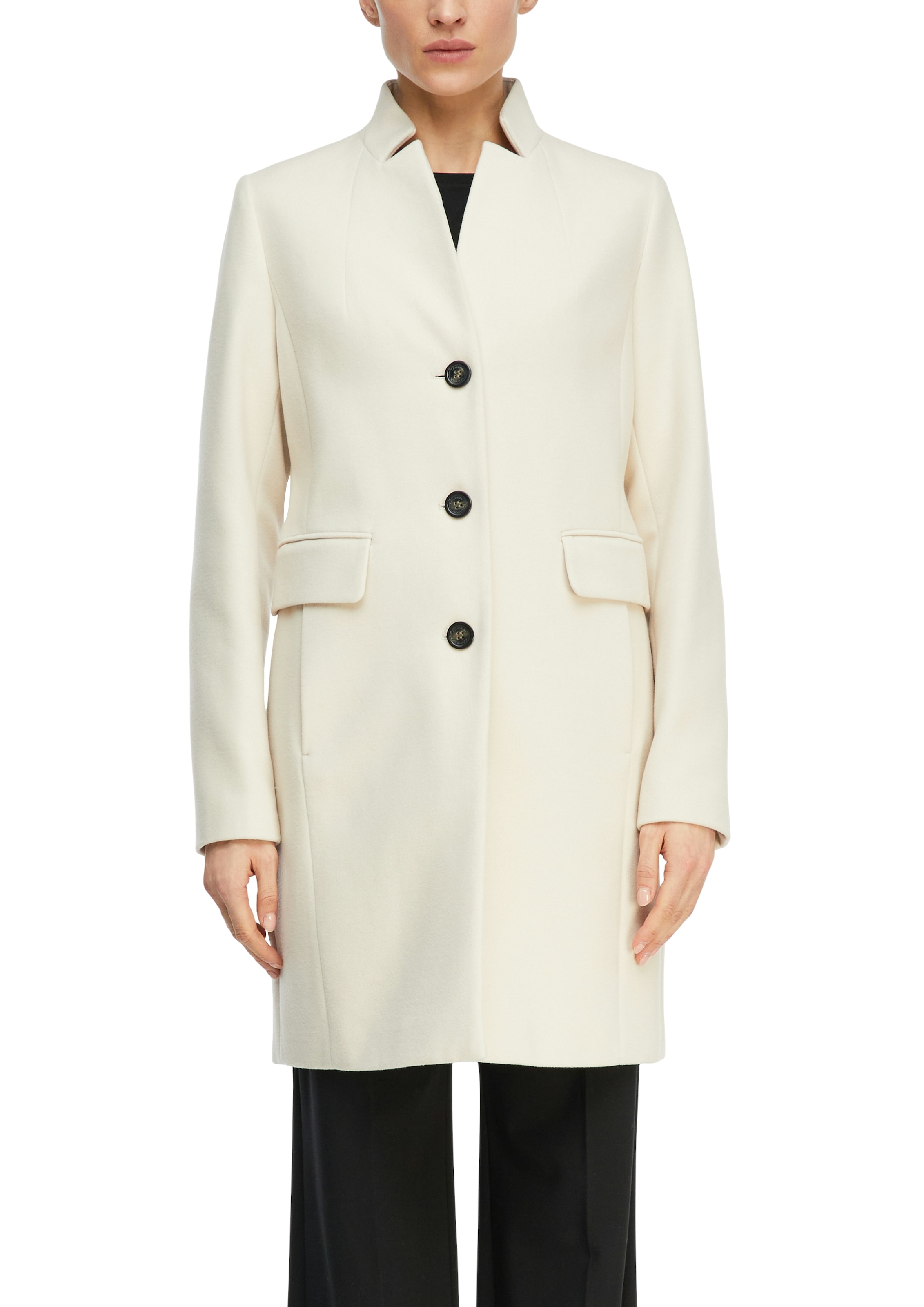 Comma Langmantel mit Reverskragen