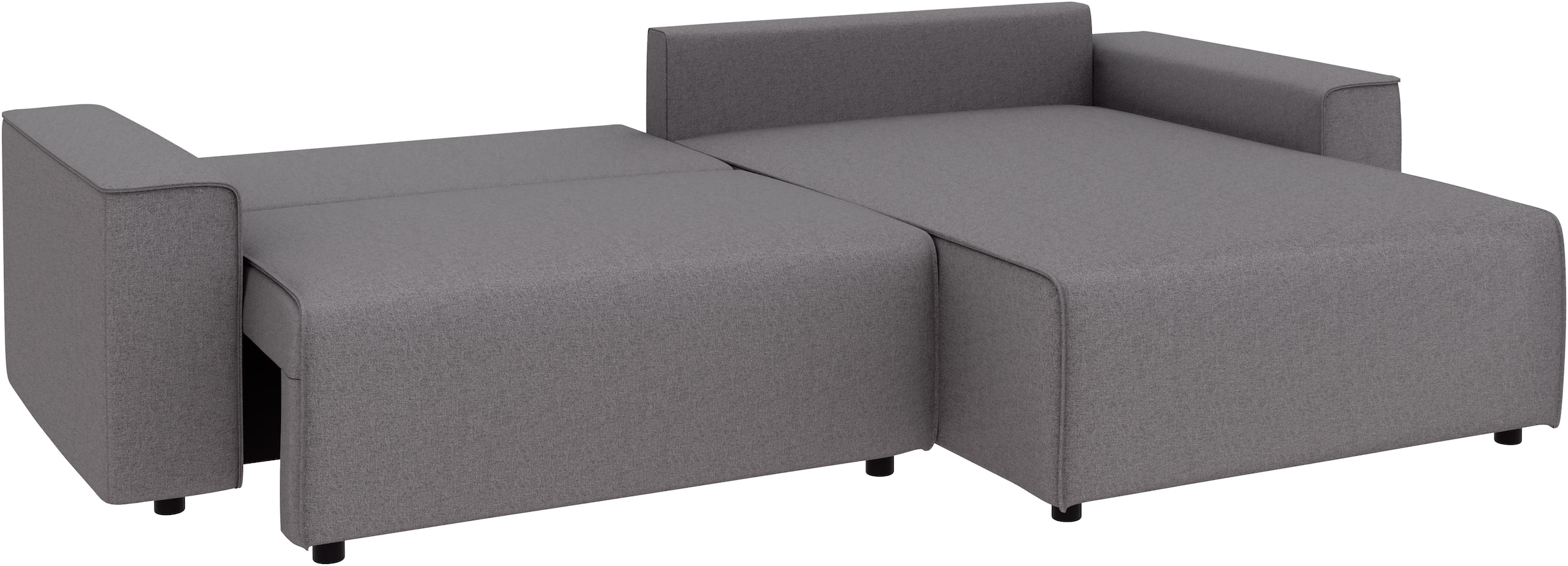 INOSIGN Ecksofa »Chance, Recamiere beidseitig montierbar, Schlaffunktion, Breite 265 cm«, in Struktur LUMOS, mit Schlaffunktion und Bettkasten