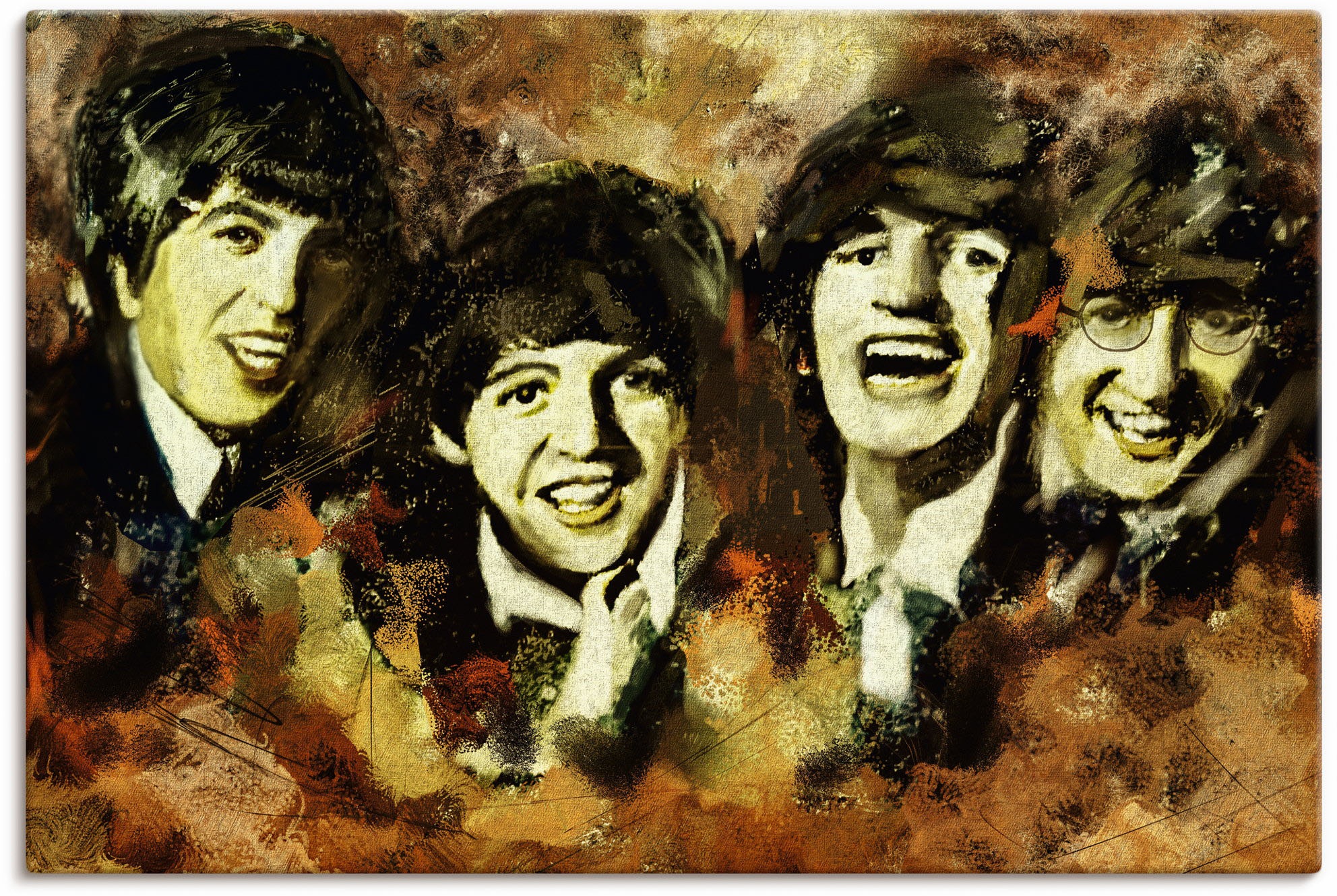 Artland Wandbild »Beatles«, Bilder von berühmten Musikern, (1 St.), als Leinwandbild, Wandaufkleber in verschied. Größen