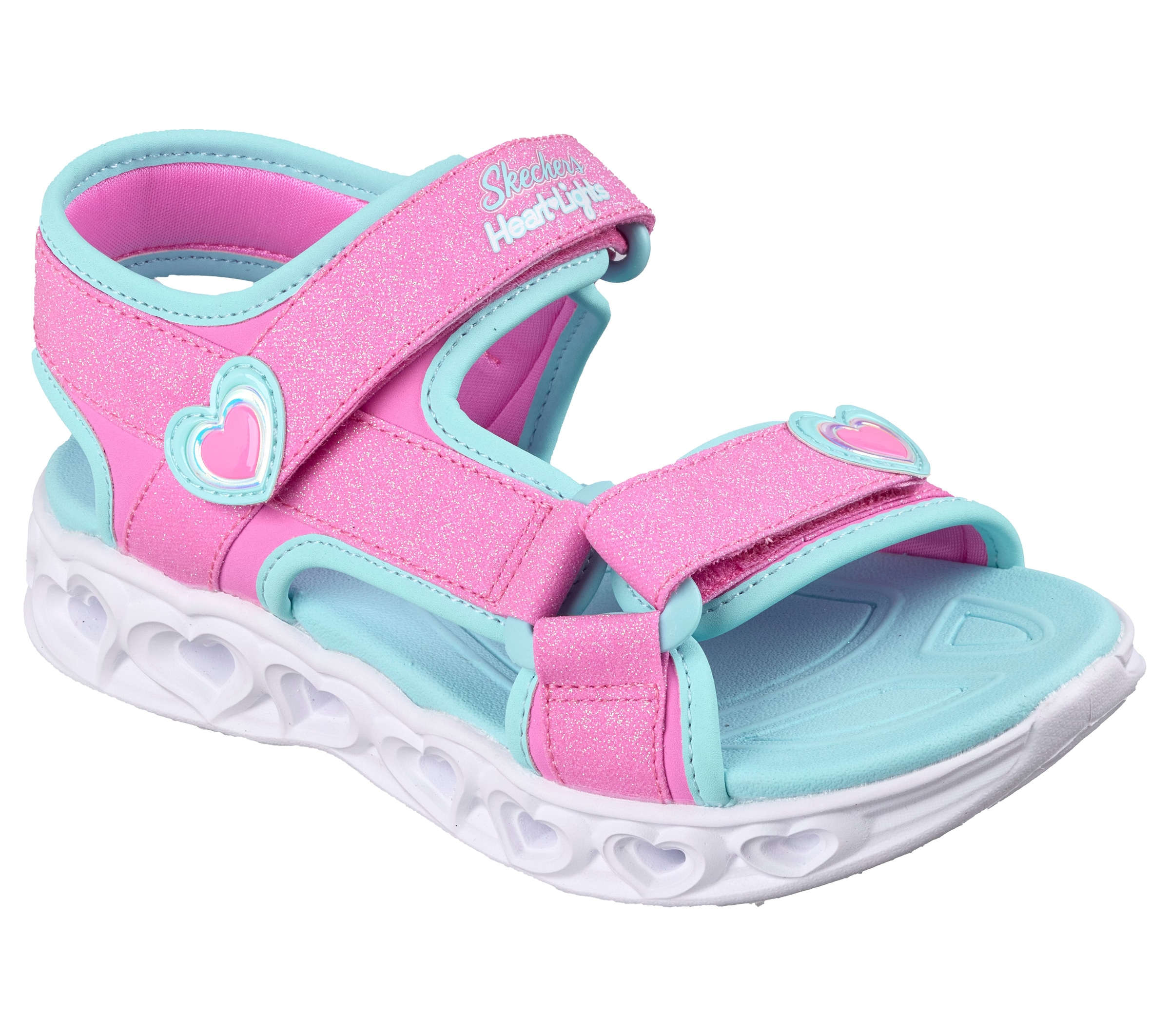 Skechers Sandale »HEART LIGHTS SANDALS«  Sommerschuh mit Klettverschluss, Größenschablone zum Download