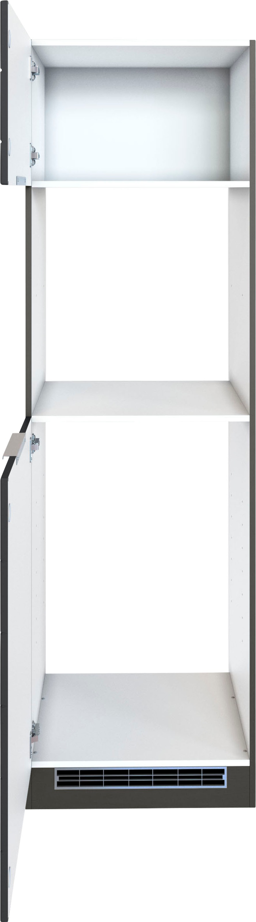 KOCHSTATION Backofen/Kühlumbauschrank »KS-Luhe« 60 cm breit, hochwertige MDF-Fronten mit waagerechter Lisene