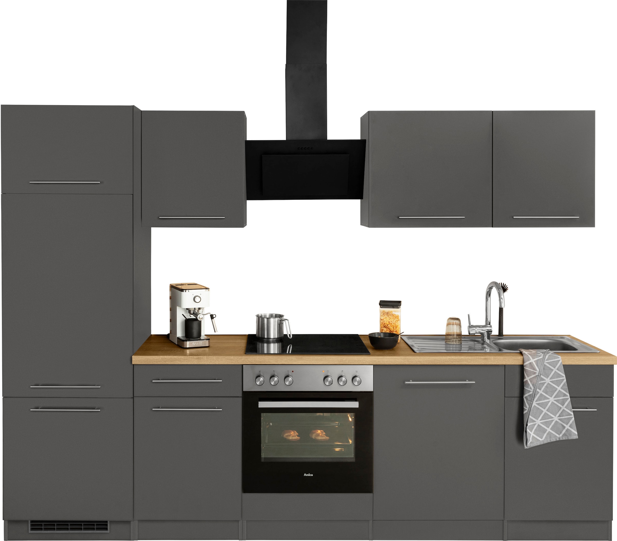 wiho Küchen Küchenzeile »Unna«, mit E-Geräten, Breite 280 cm kaufen online  bei OTTO