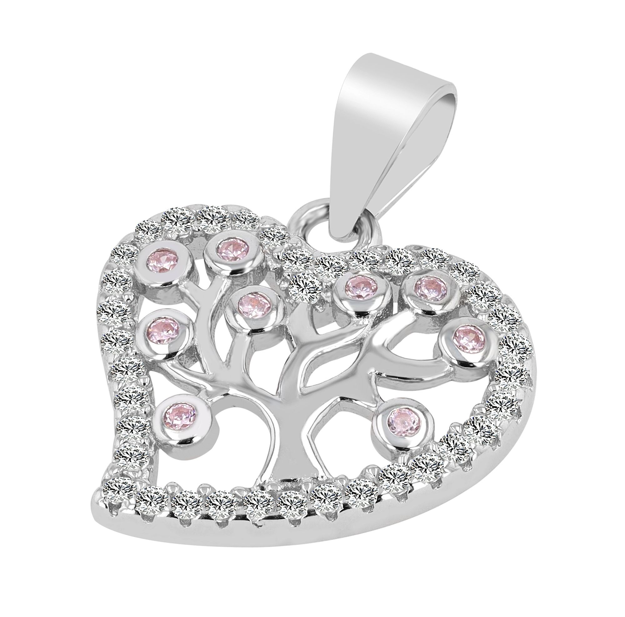 Adelia´s Herzanhänger »Damen Anhänger ¿ Herzanhänger aus 925 Silber mit Zirkonia«