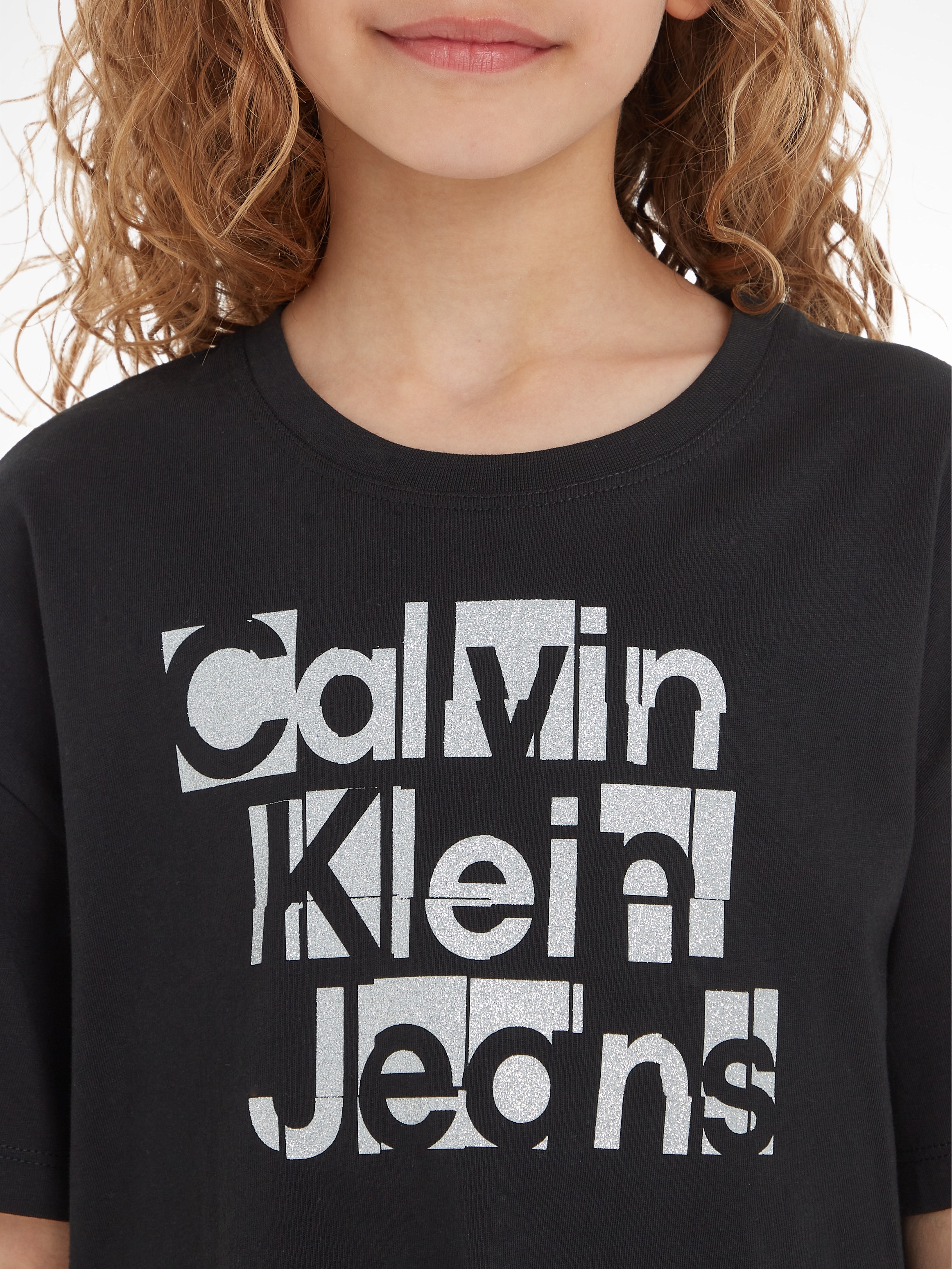 Calvin Klein Jeans T-Shirt »METALLIC CKJ BOXY T-SHIRT«, für Kinder bis 16 Jahre