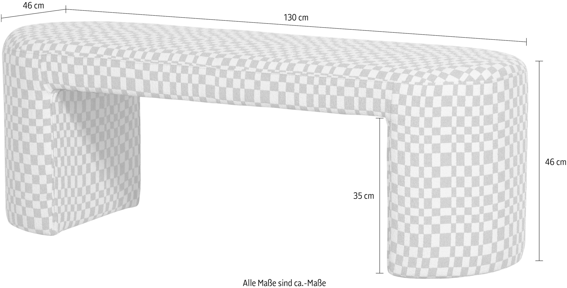 WOOOD Bank »Jacob« gepolstert und ohne Rückenlehne, Breite 130 cm