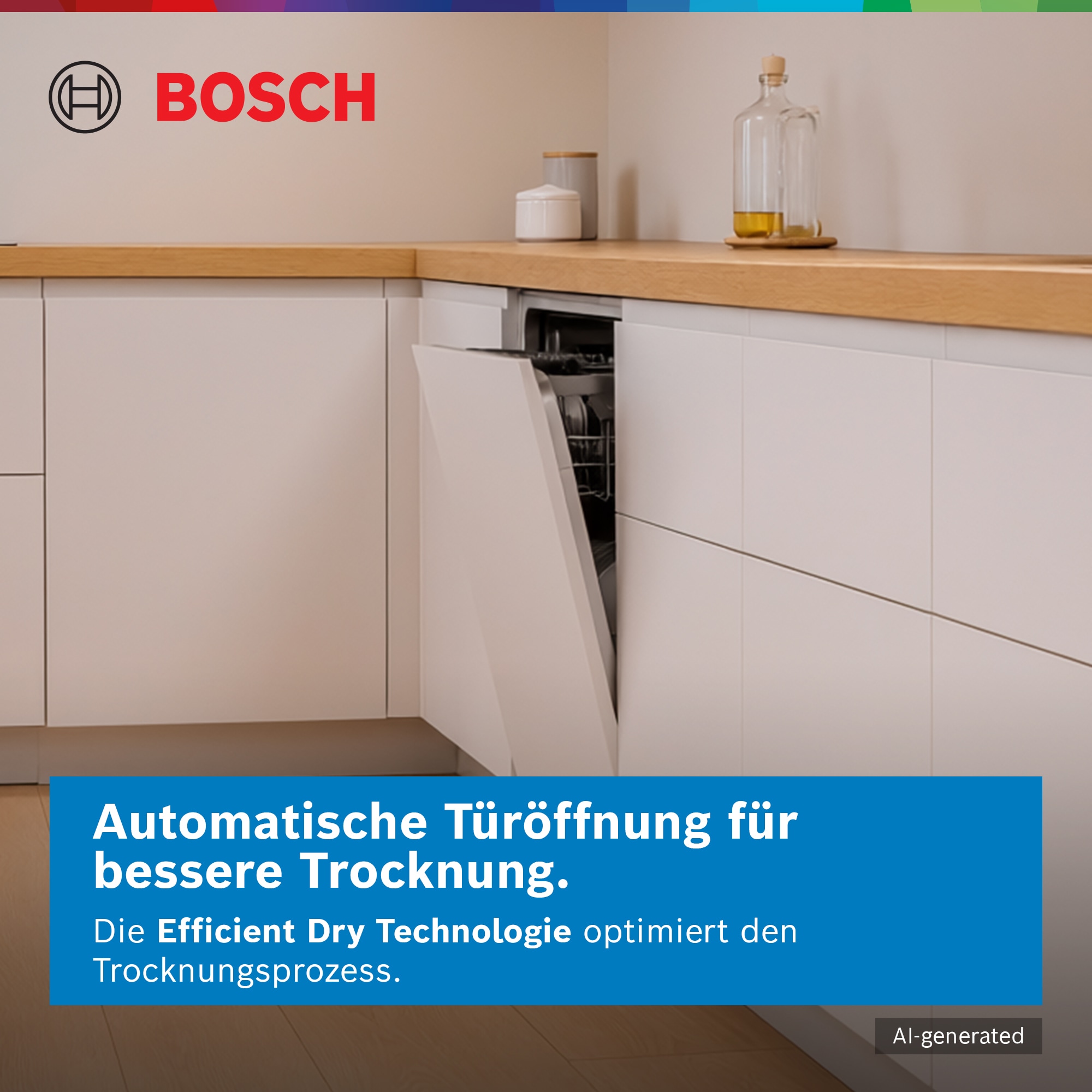 BOSCH Unterbaugeschirrspüler Serie 6 »SMU6ECS18E« 14 tlg. Maßgedecke Optimiertes Trocknen durch automatische Türöffnung und extrem leise