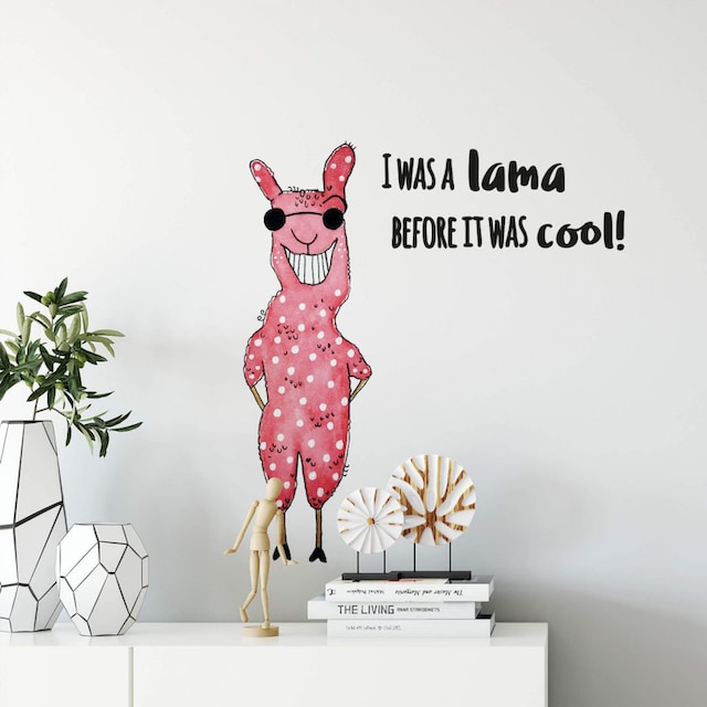 Wall-Art Wandtattoo »Lebensfreude - cooles Lama«, (1 St.) bestellen online  bei OTTO