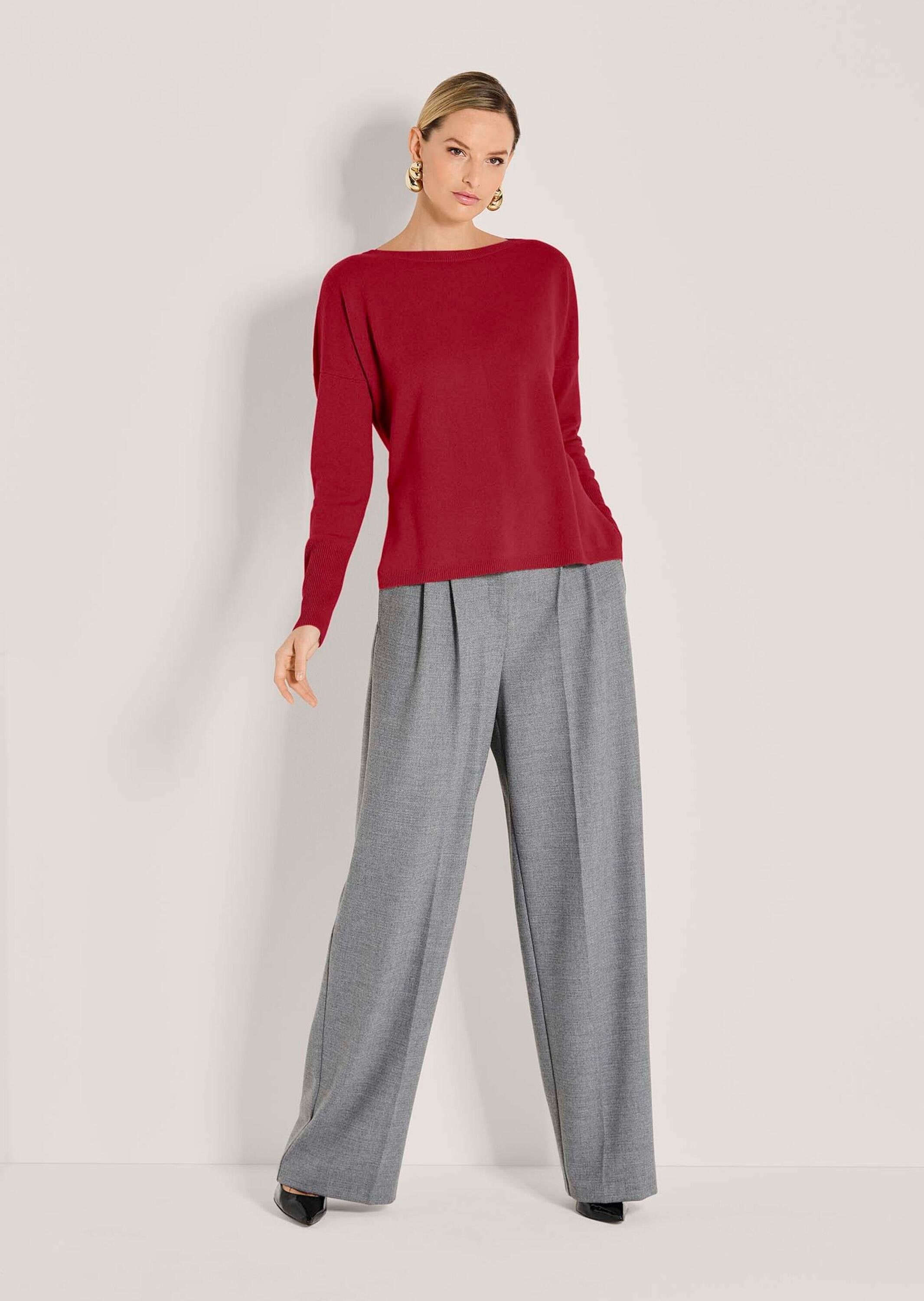 MADELEINE Longpullover »Kaschmirpullover Schlichter Strickpullover mit U-Boot-Ausschnitt« Good-Cashmere-Qualität