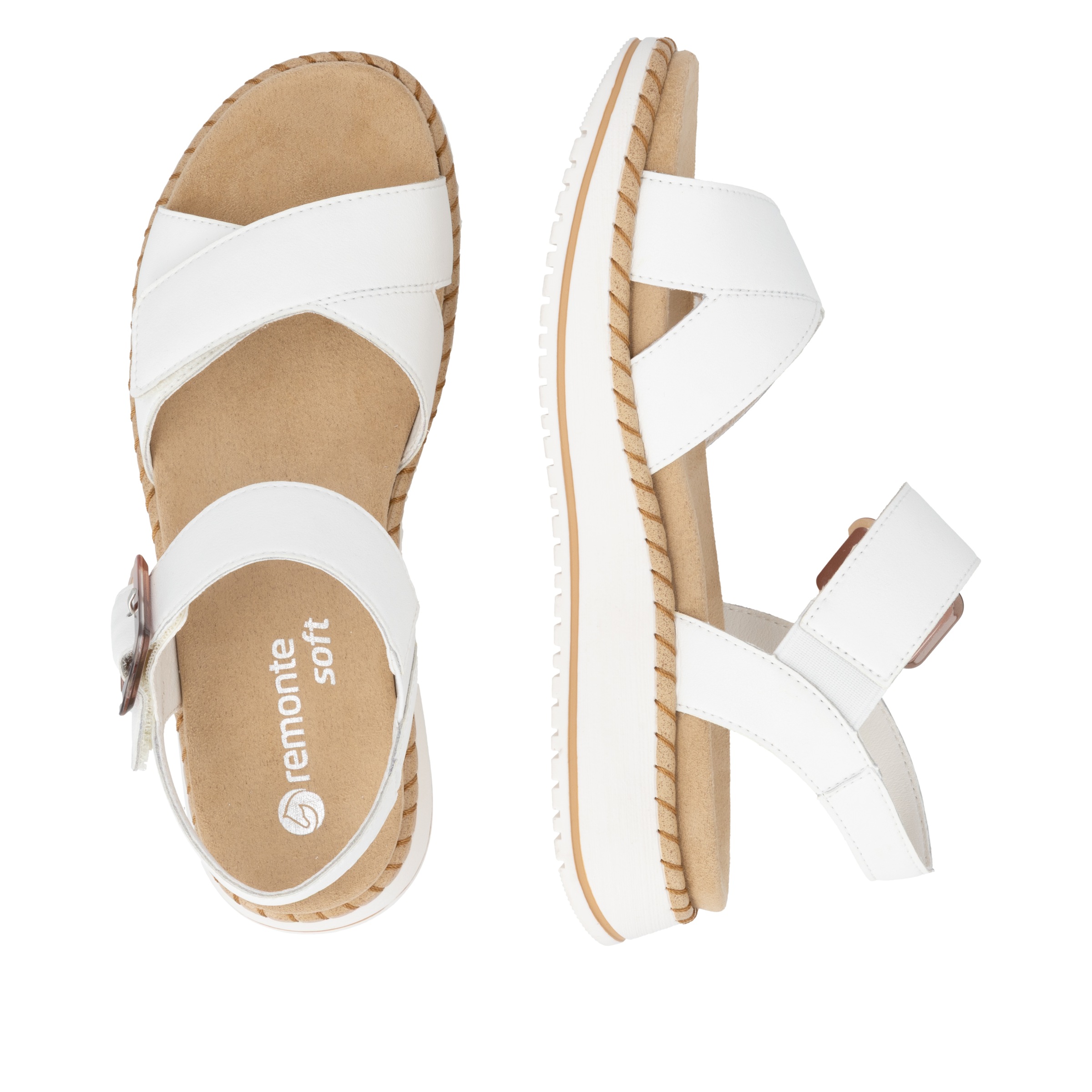 Remonte Keilsandalette  Sommerschuh, Sandalette mit zwei praktischen Klettverschlüssen
