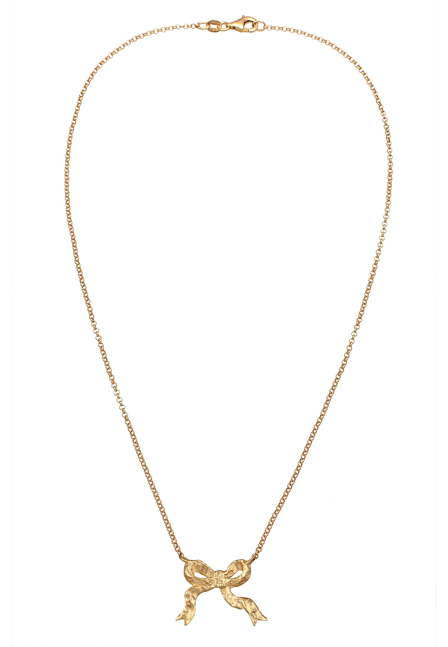Elli Kette mit Anhänger »Halskette Schleife 925 Sterling Silber Gold-plated«