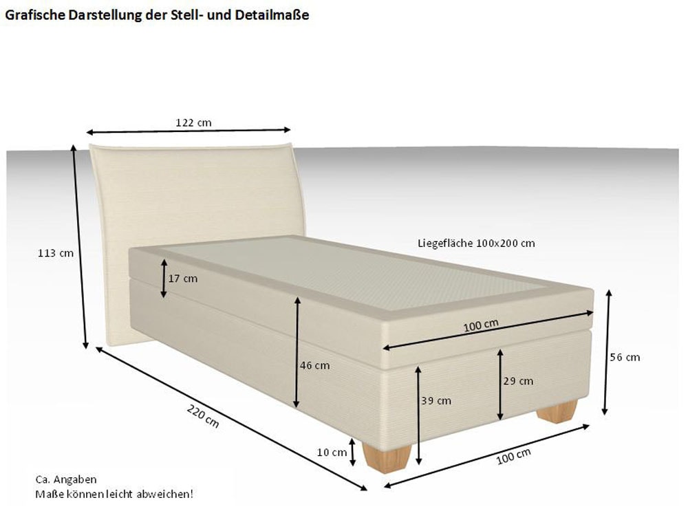 hapo Boxspringbett »Hana, in verschiedenen Breiten und Härtegraden erhältlich« Bett mit samtartigem Stoff bezogen, inkl. Topper