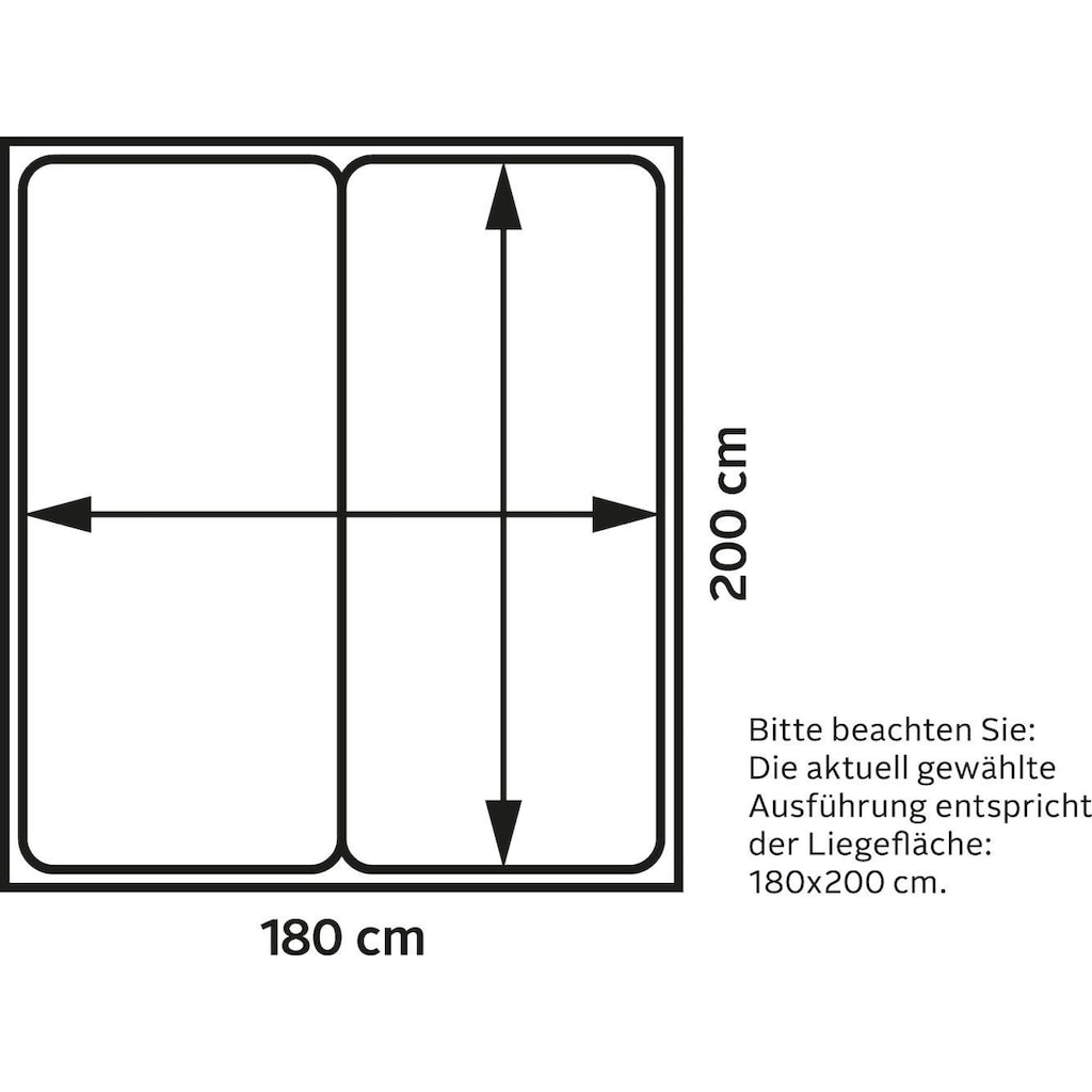 Westfalia Schlafkomfort Boxspringbett, mit Kaltschaum- oder Federkernmatratze, auch mit Topper lieferbar.