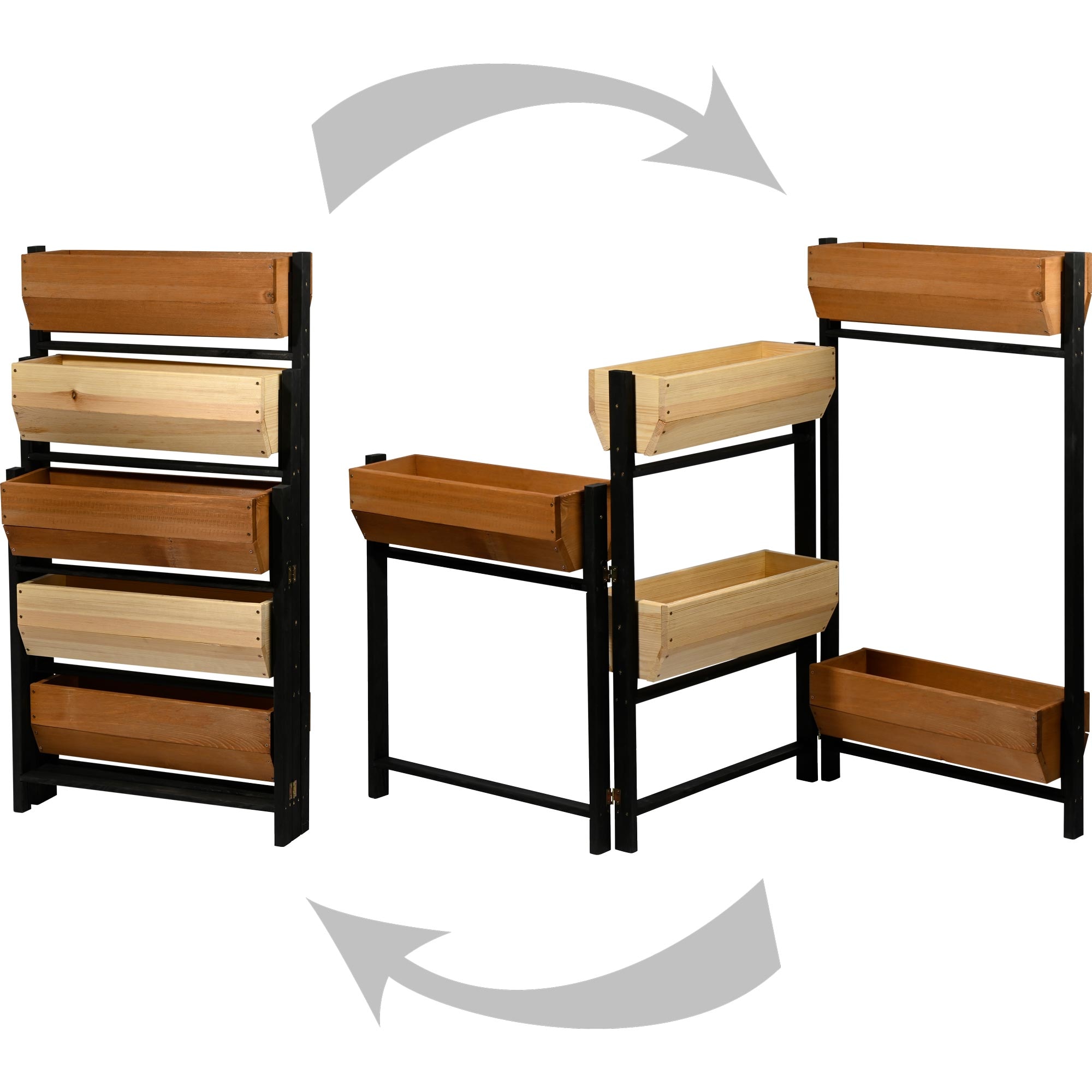 dobar Hochbeet »Vertikalbeet "Flexi" 5-stufig« ca. 165 x 18 x 105 cm (L x B x H) groß,  ca. 13,5 kg