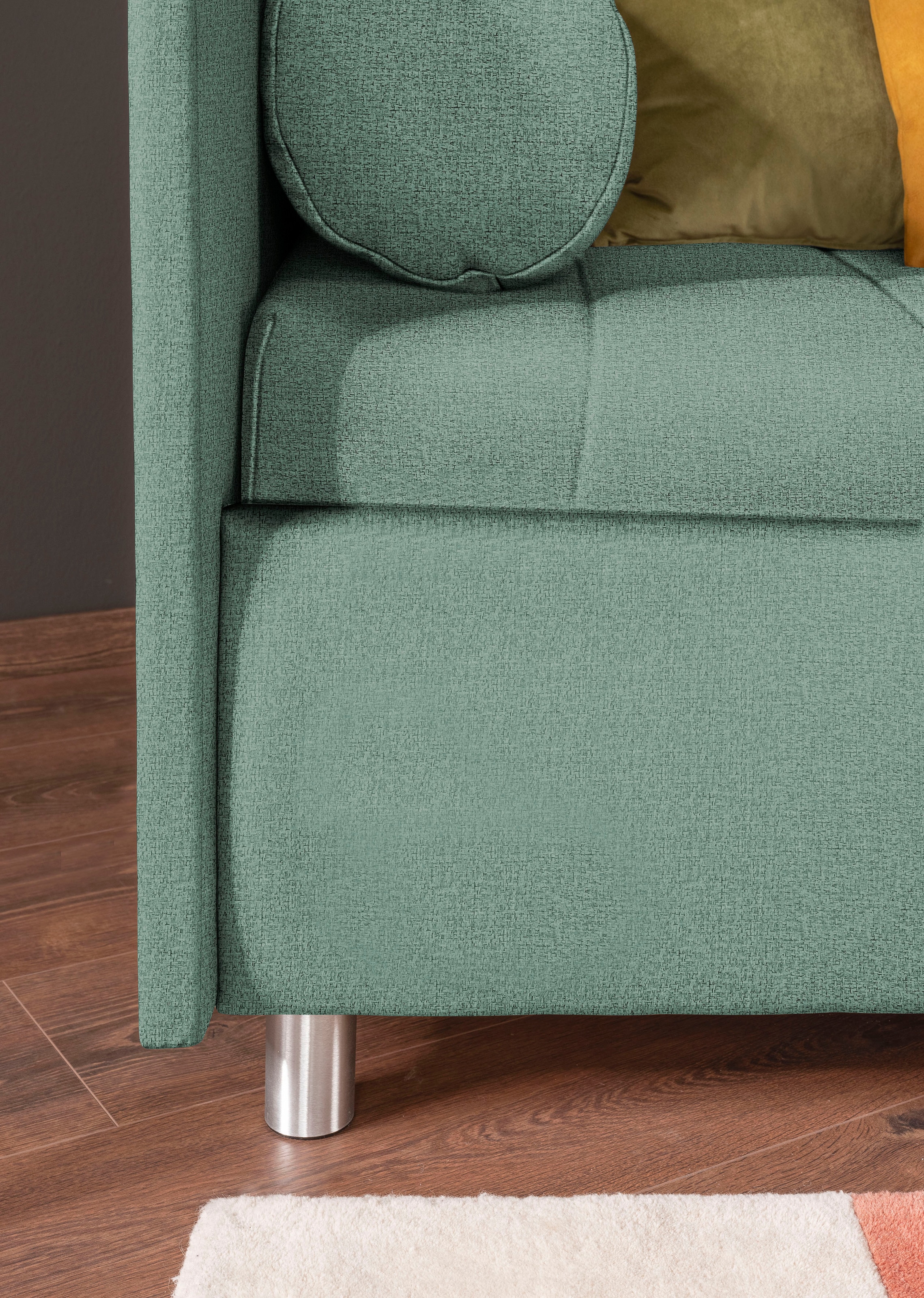 alina Schlafsofa »Kiana«, mit Bettkasten und Zierkissen, Liegefläche 90/200 cm oder 100/200 cm