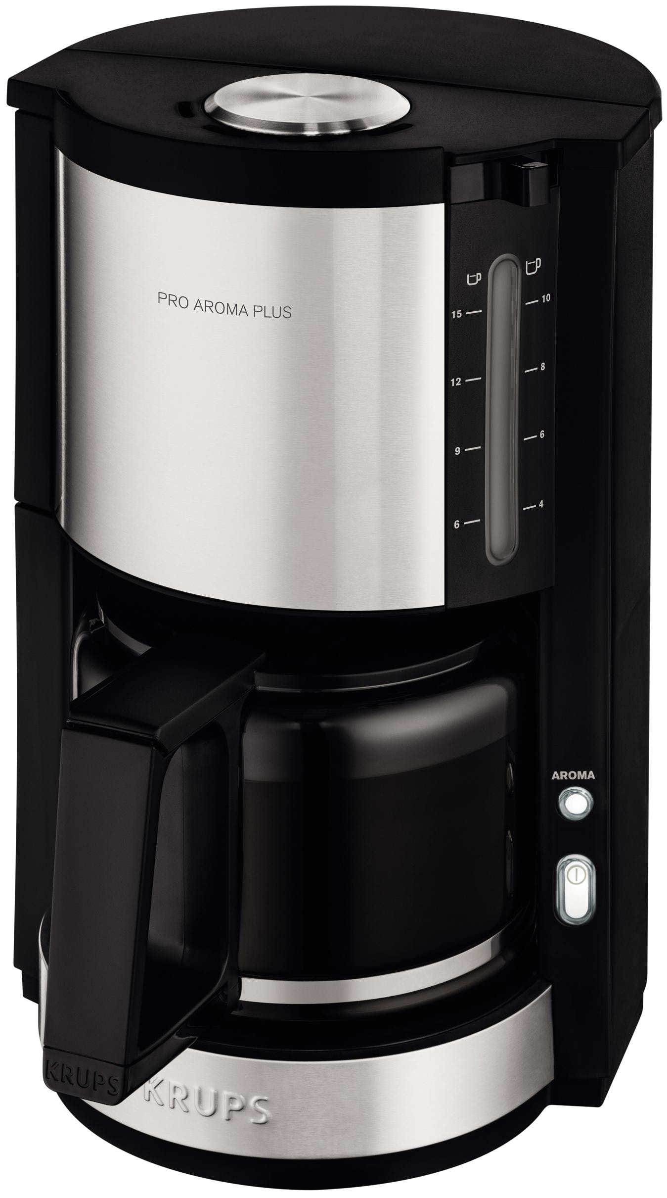 Krups Filterkaffeemaschine »ProAroma Plus KM321«, 1,25 l Kaffeekanne, Papierfilter, 1x4, 1,25l Kaffeekanne, Papierfilter 1x4, mit Aromaschalter, 1100 Watt