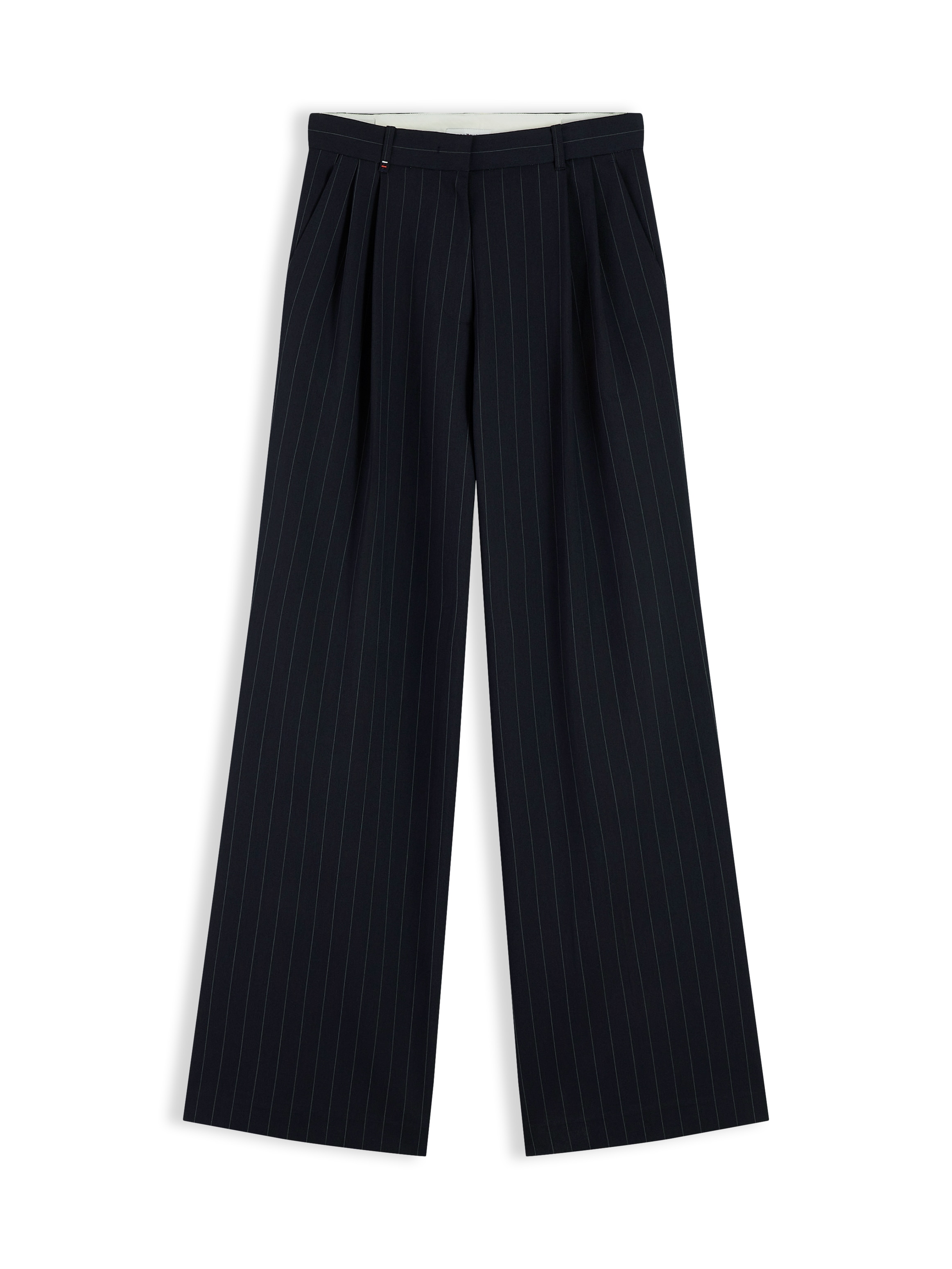 Tommy Hilfiger Anzughose »VISCOSE BLEND WIDE LEG«  Materialmix, lässig geschnitten