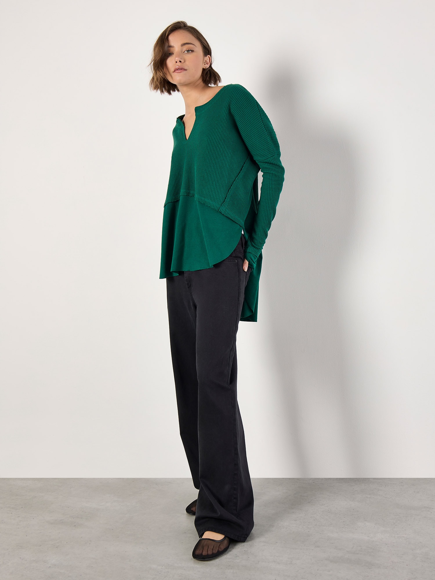 Apricot 2-in-1-Top »Top« aus Waffeljersey