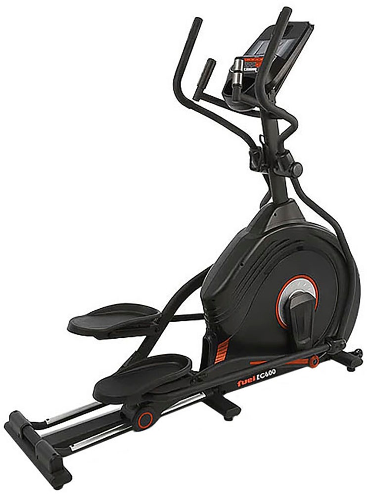 Fuel Fitness Crosstrainer »EC600 Crosstrainer mit Steigung« 20 Stufen Steigung, 50,8 cm Schrittlänge, Pulsmessung, App‐kompatibel in schwarz