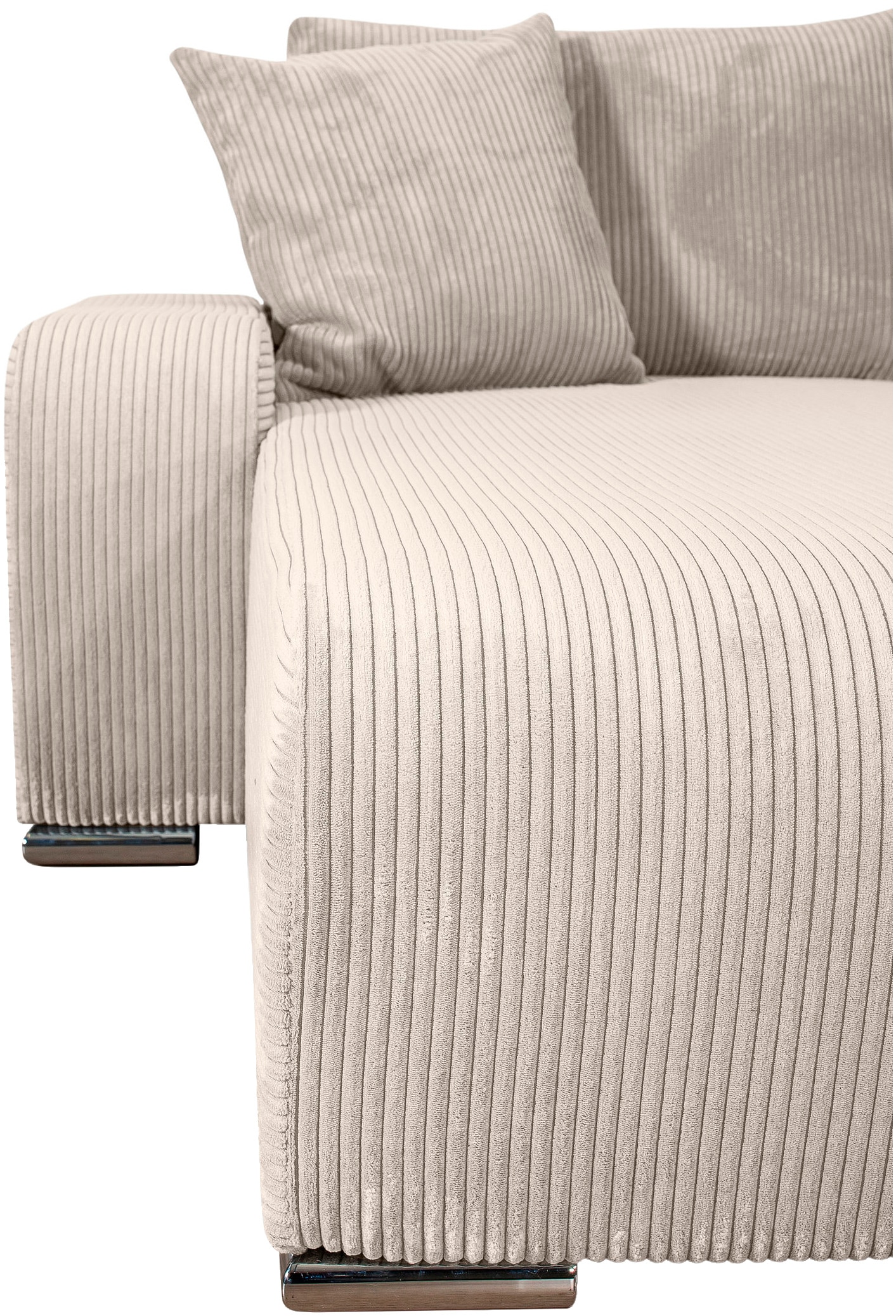 COLLECTION AB Wohnlandschaft »Paola U-Form«, mit Schlaffunktion, Stauraum, Zierkissen und Bonnellfederkern, Cord