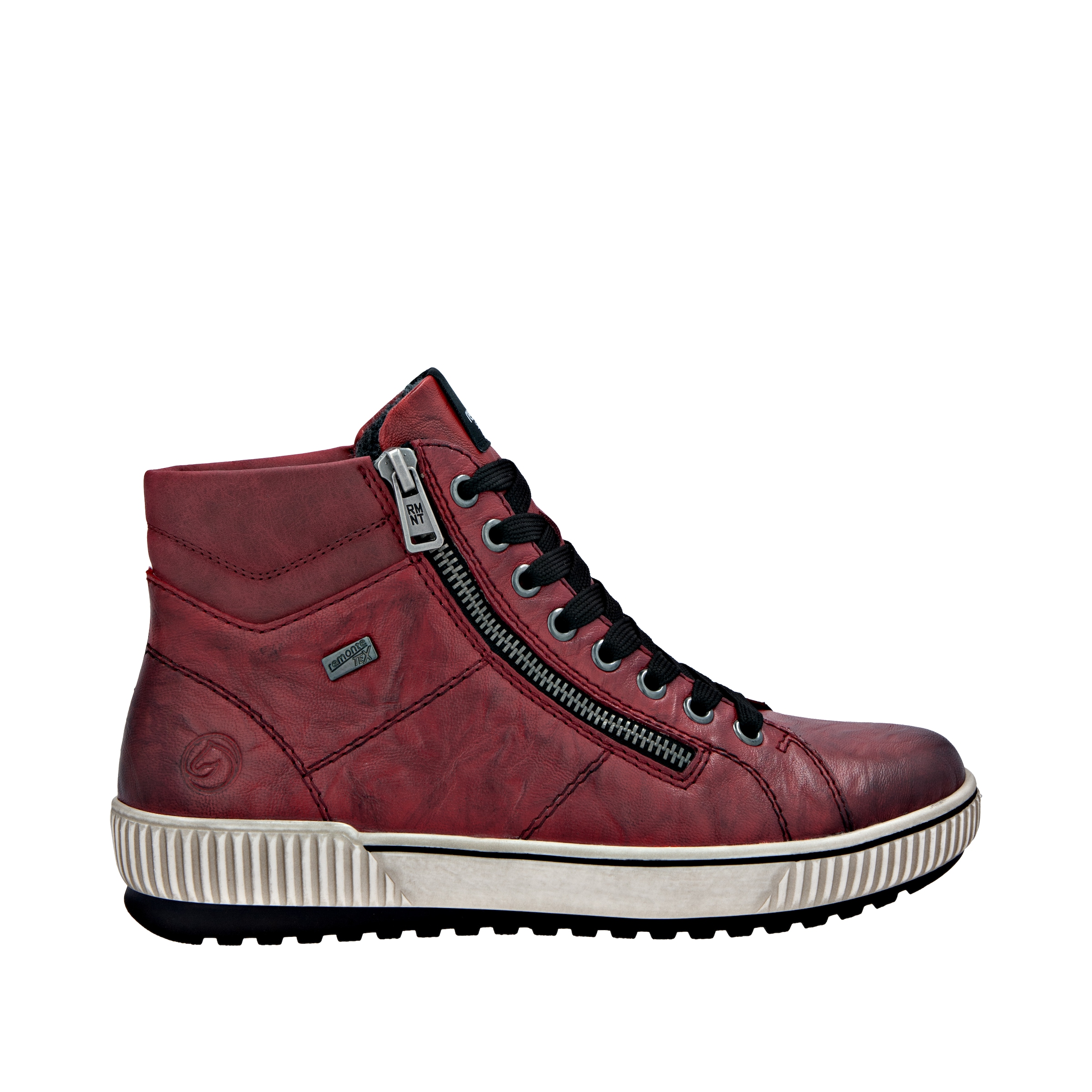 Remonte Schnürboots, Plateau, Schnürstiefelette, Boots in Crash-Optik
