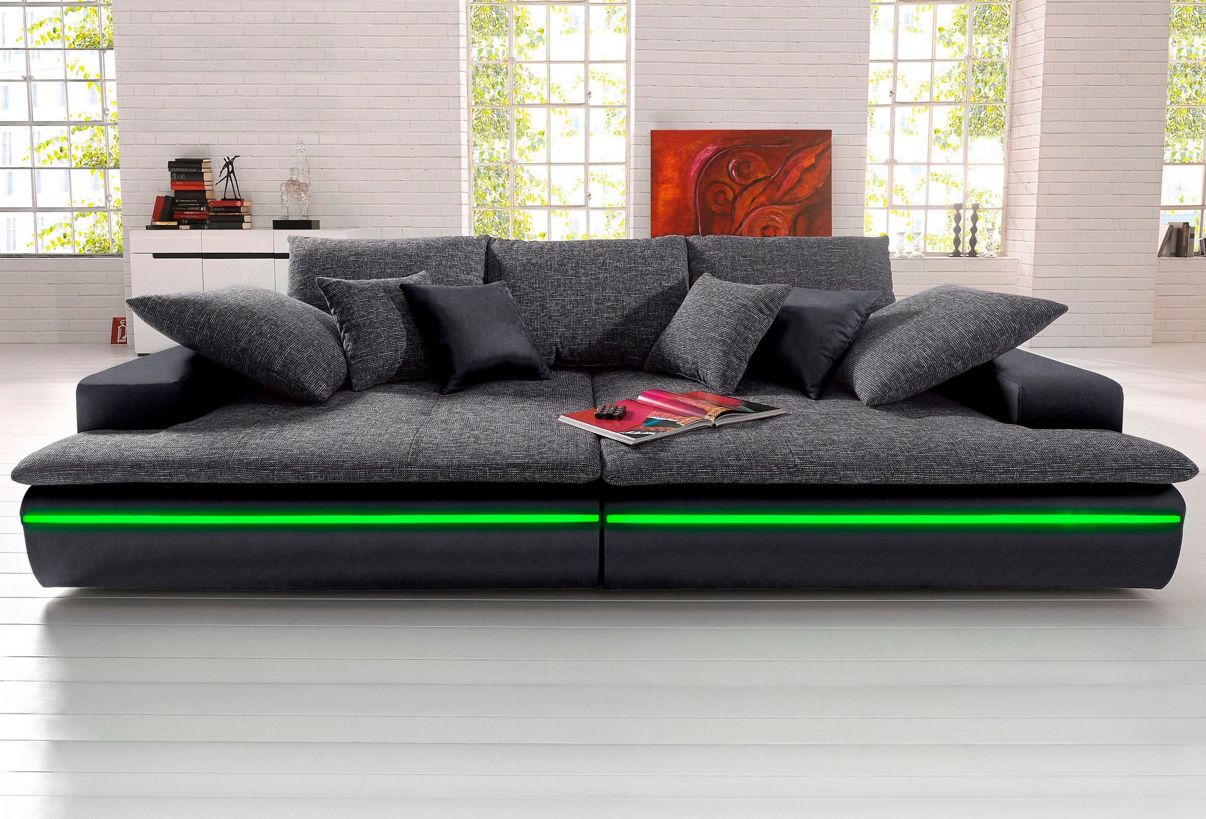 Mr. Couch Big-Sofa »Haiti«, wahlweise und OTTO RGB-Beleuchtung Kaltschaum (140kg bei mit Belastung/Sitz) kaufen