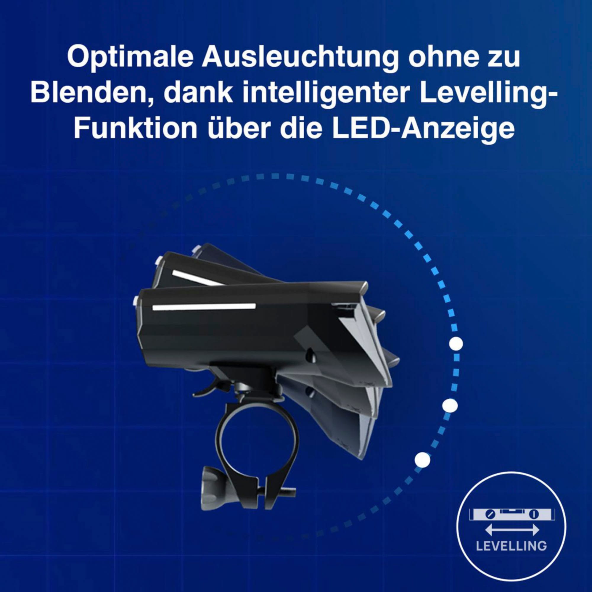 FISCHER Fahrrad Fahrradbeleuchtung »LED-Akku-Bel. Set PLUS 100/130 Fernlicht + TWIN STOP«, (Set, 2 tlg., Front- und Rücklicht inkl. Ladekabel)