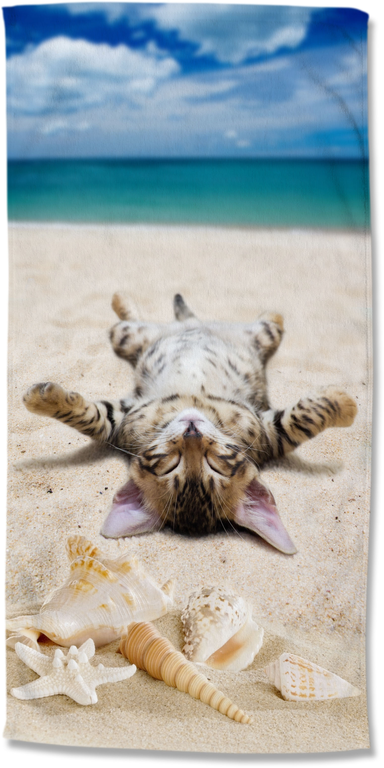 Strandtuch »Beachcat«, (1 St.), schnell trocknet