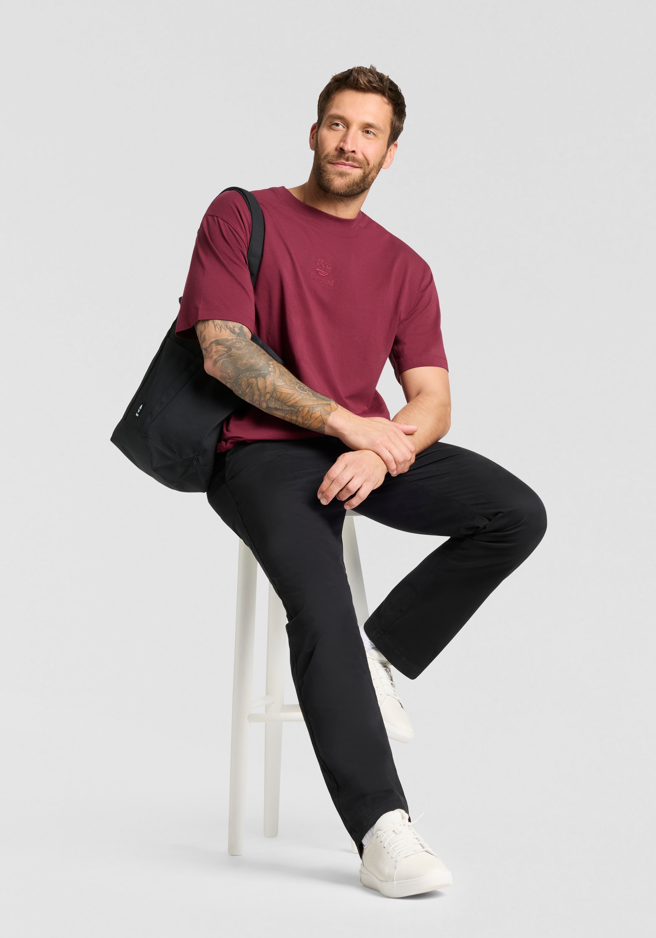 Timberland T-Shirt »HAMPTHON Tonal Stack Logo Tee« 1 Stk.