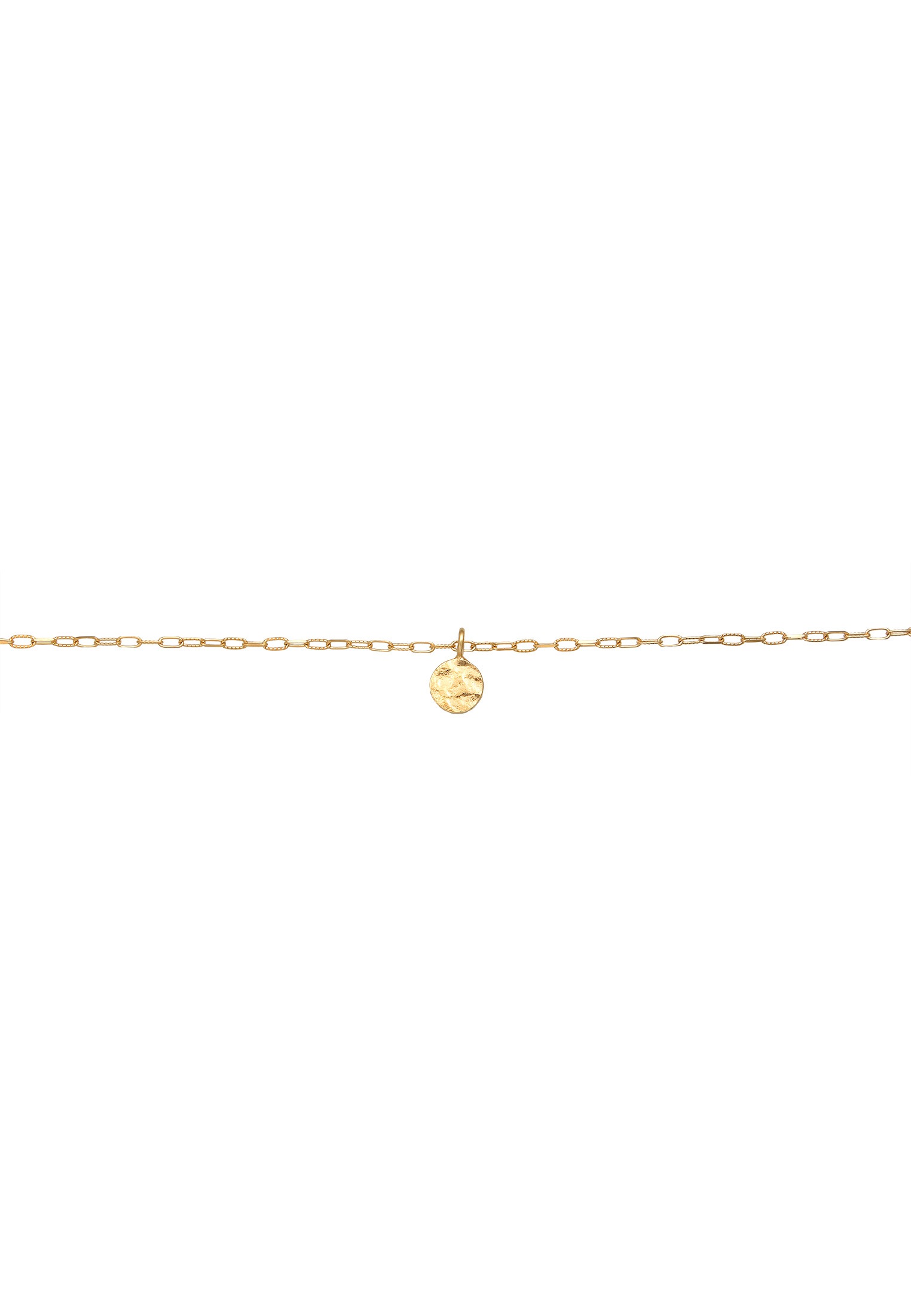 Elli Kette mit Anhänger »Halskette Plättchen Strukturiert Modern Zeitlos 925 Silber«